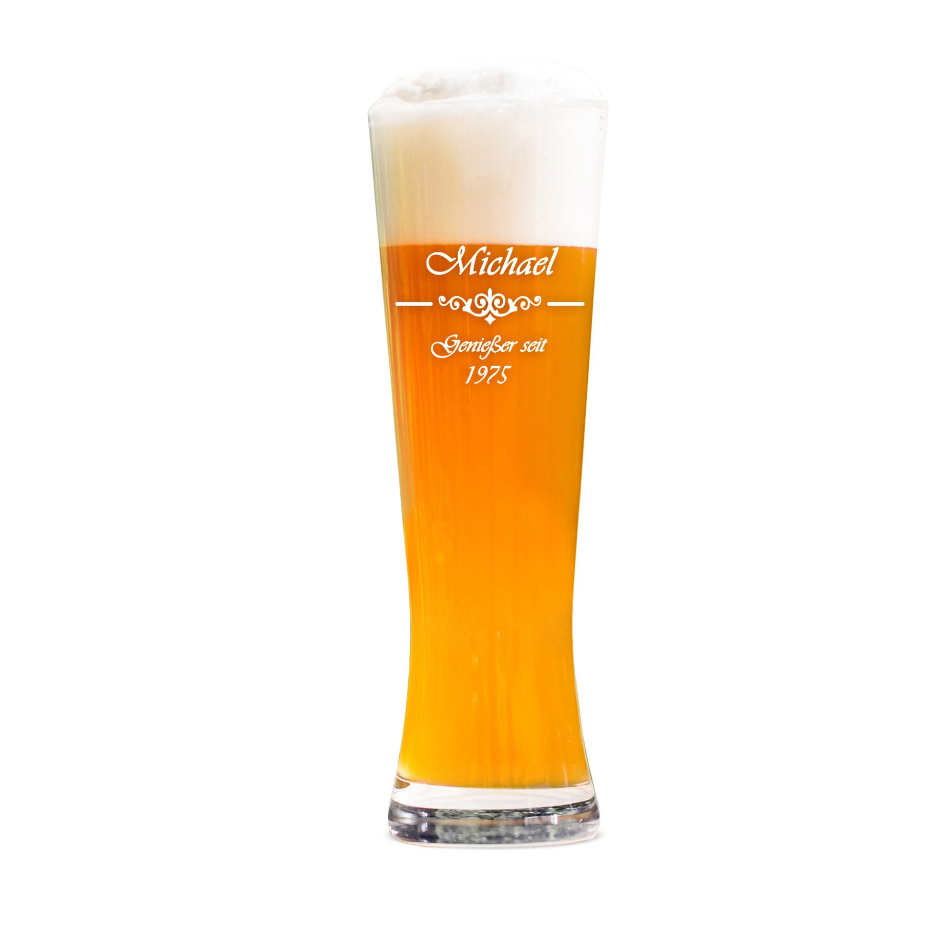 Weizenglas mit Gravur - Genießer