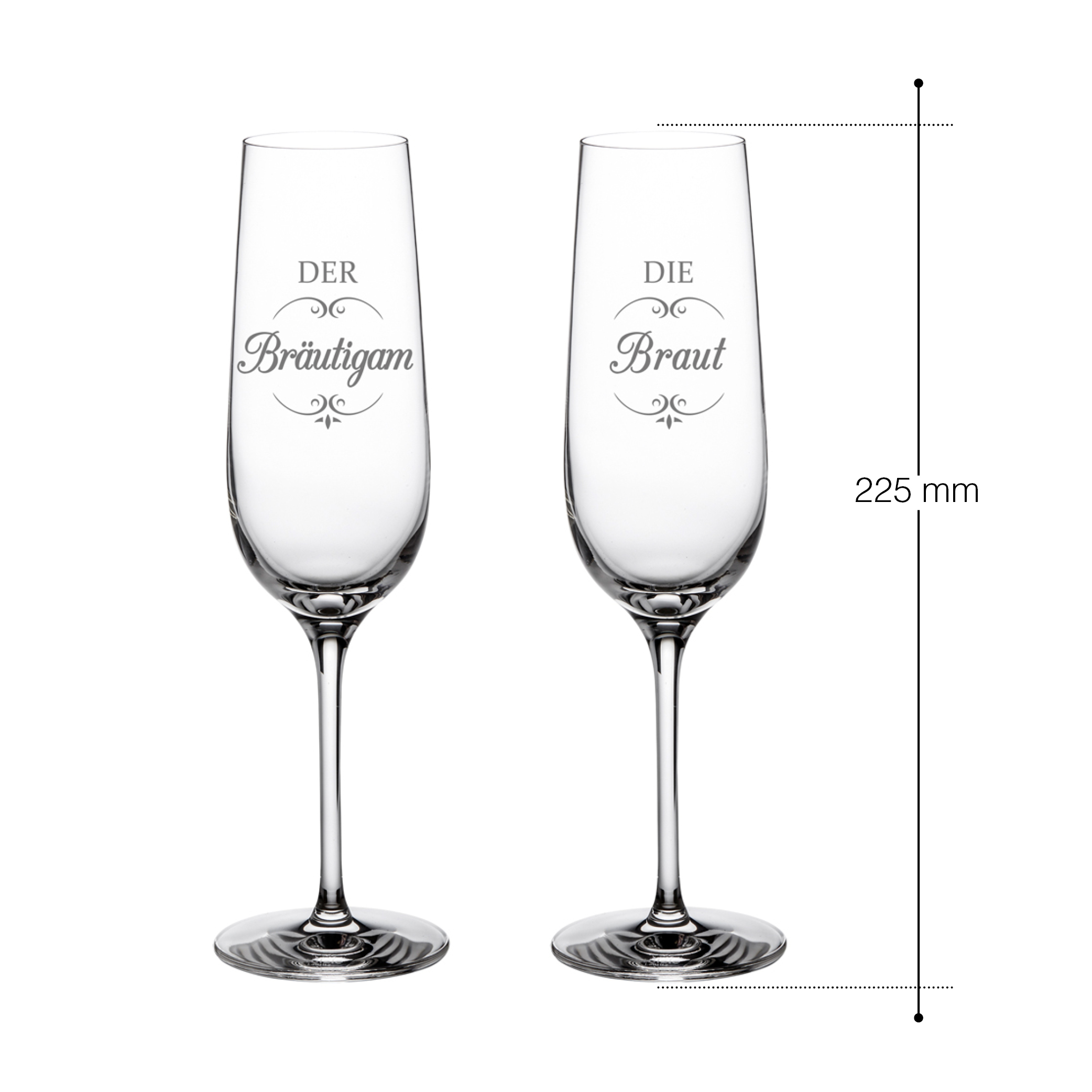 2er Set Sektgläser - Braut und Bräutigam - Zur Hochzeit, Hochzeit, Braut, Geschenke für Männer, Bräutigam
