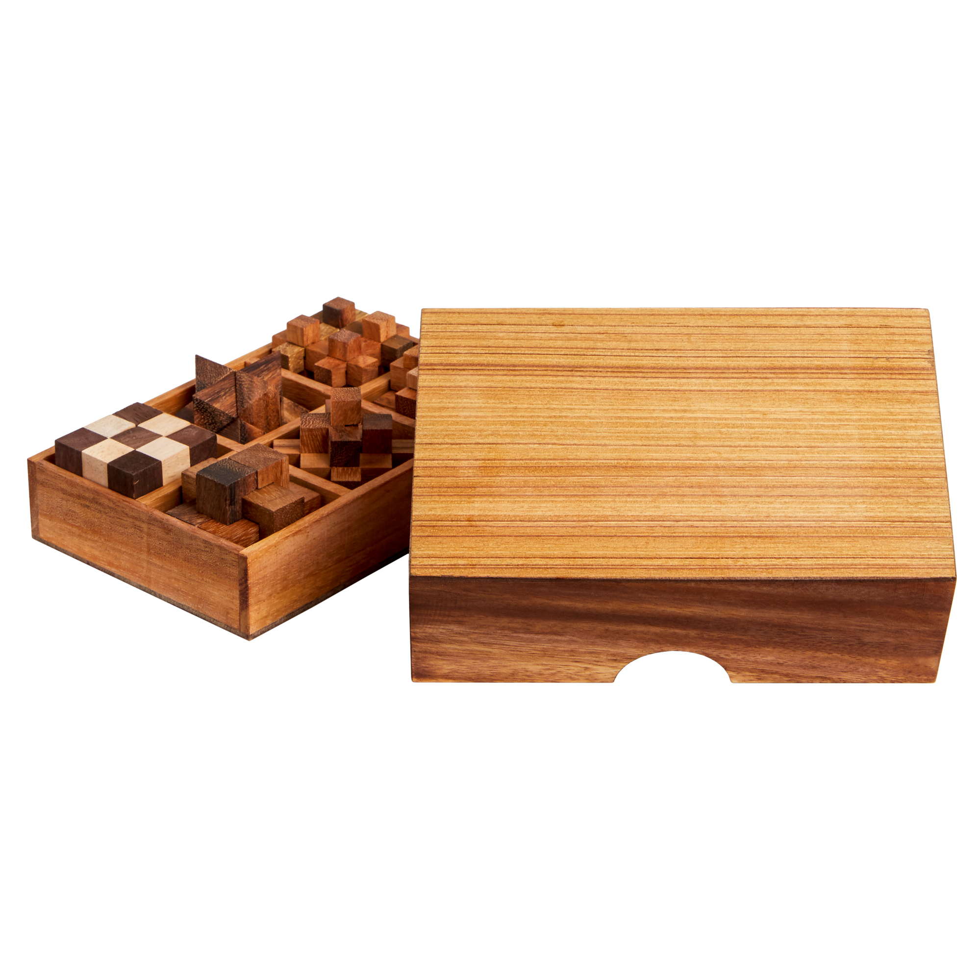 6er Set Knobelspiele in Holzbox 3