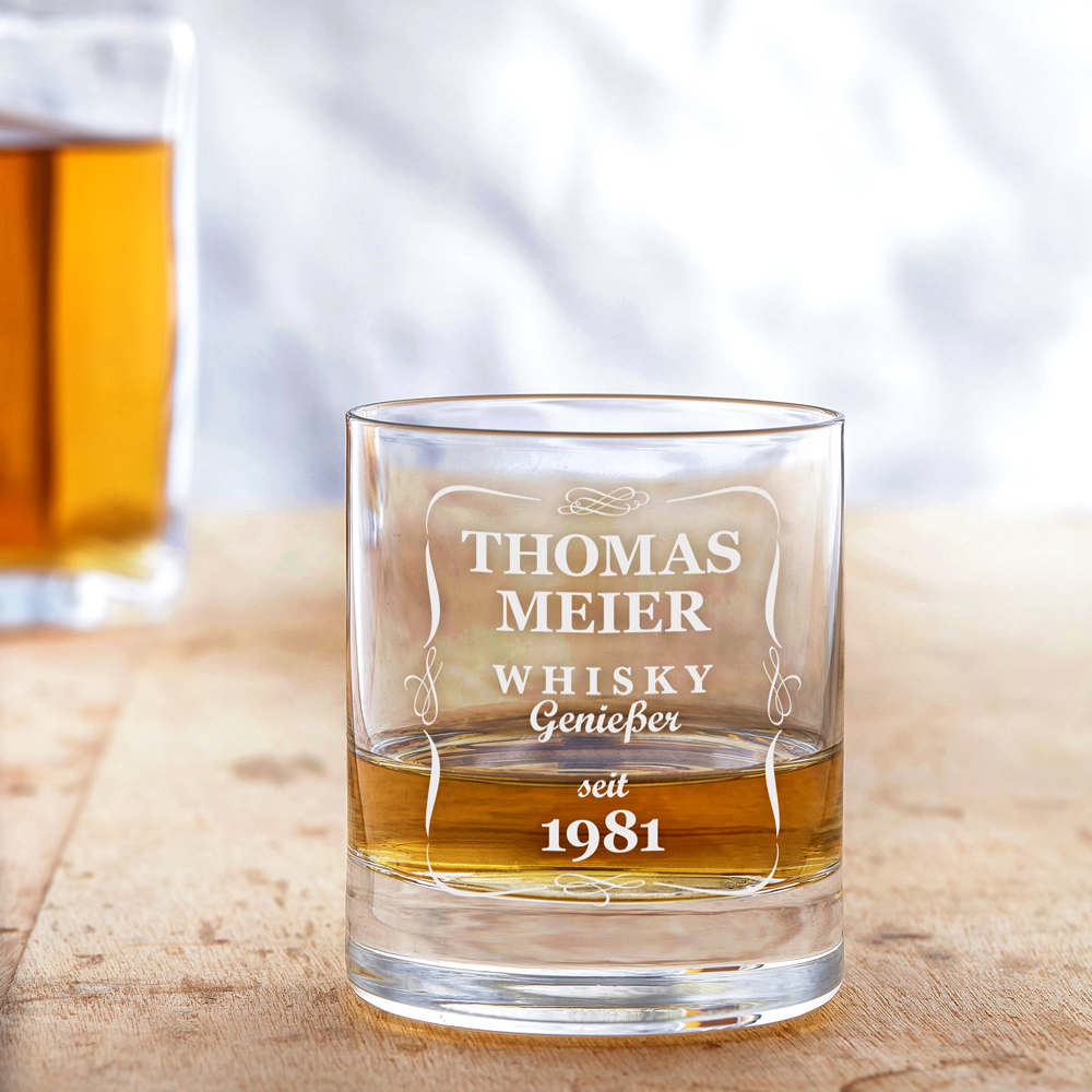 Whiskyglas mit Gravur - Klassisch - Personalisiert