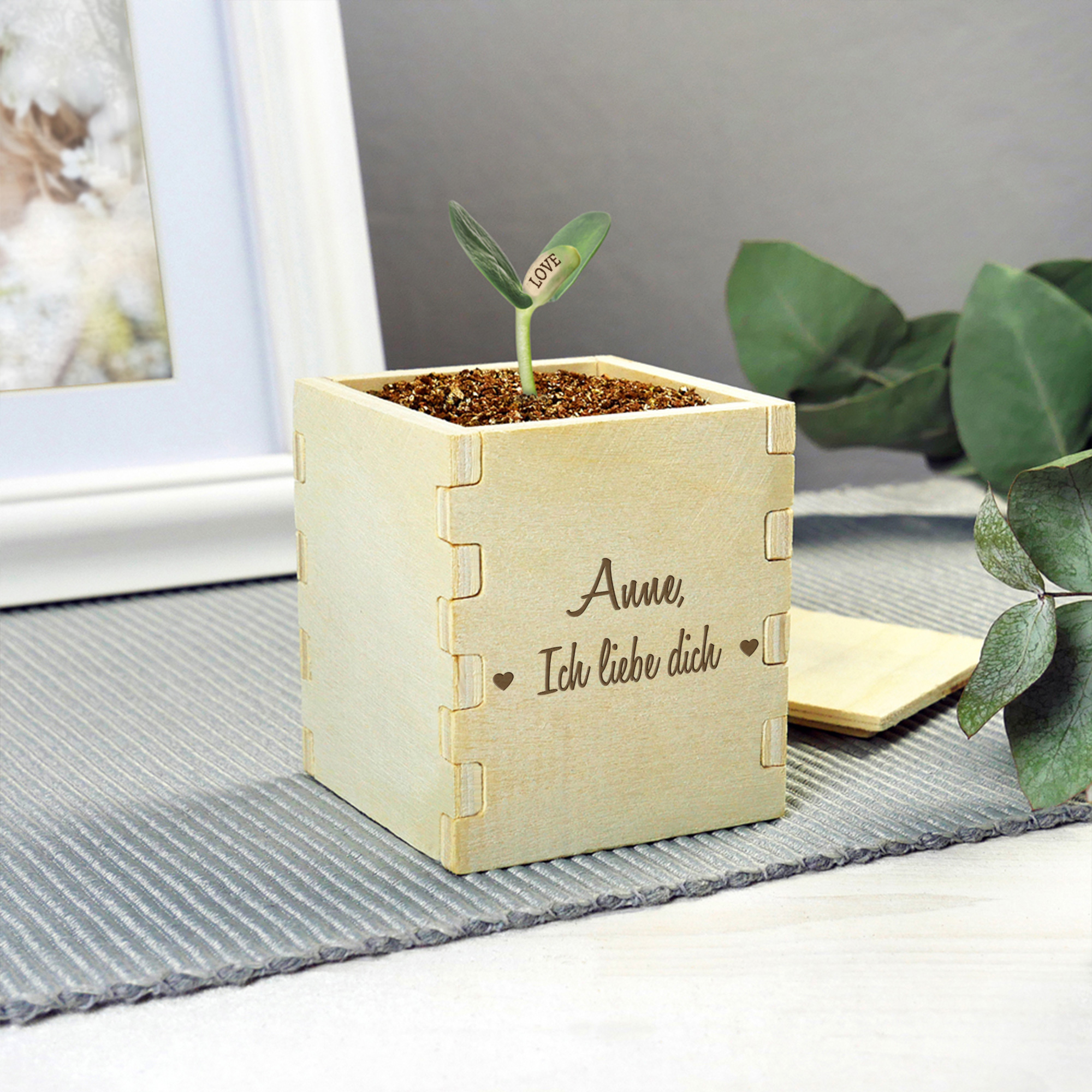 Zauberbohne - Ich liebe dich - gravierte Geschenkbox 7