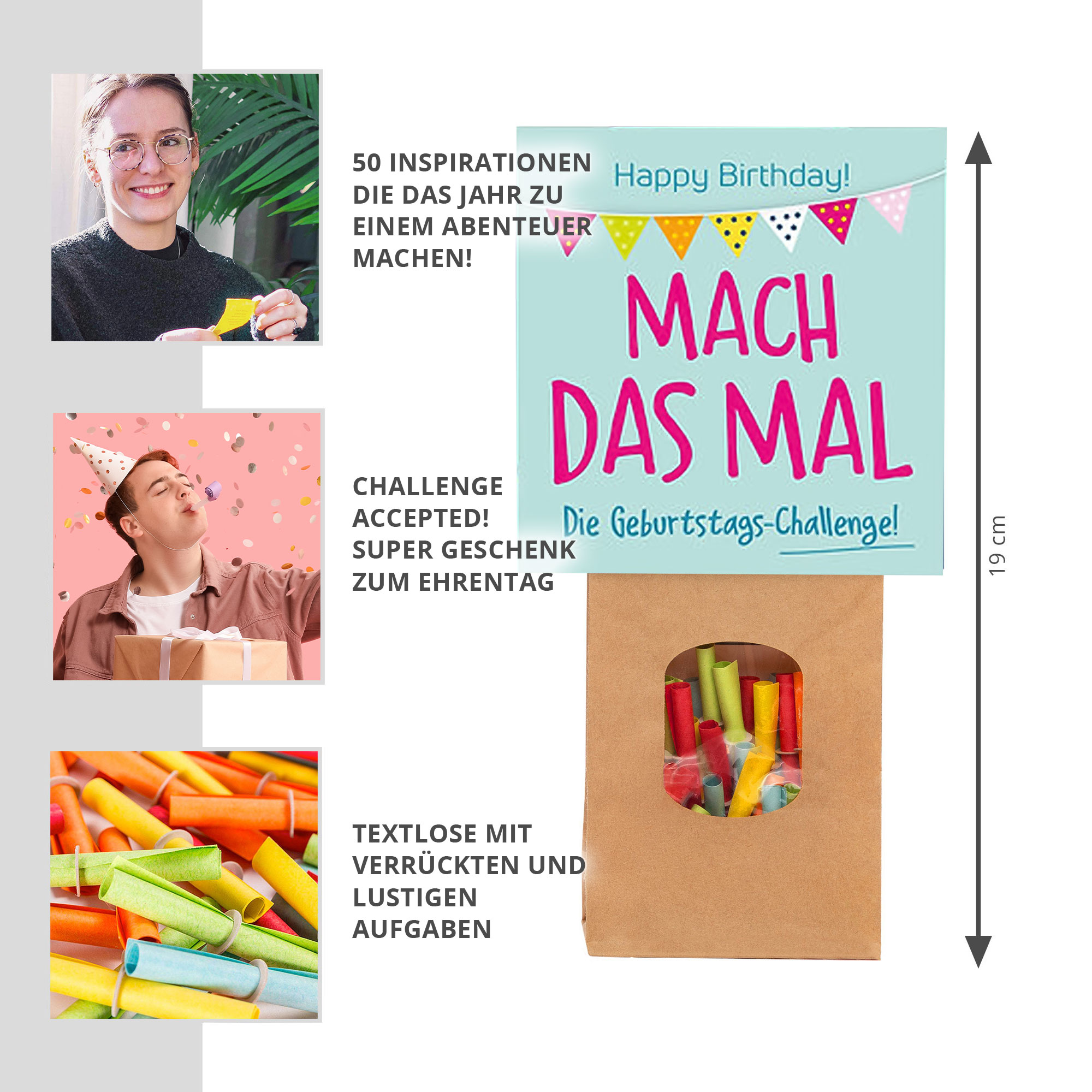 Lose Set Challenge zum Geburtstag - Mach das mal
