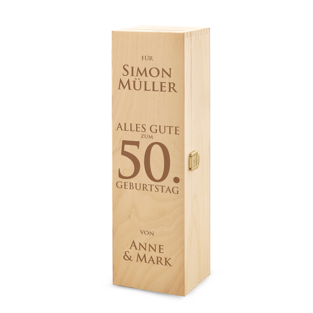 Weinkiste - Gravur zum Geburtstag - Personalisiert