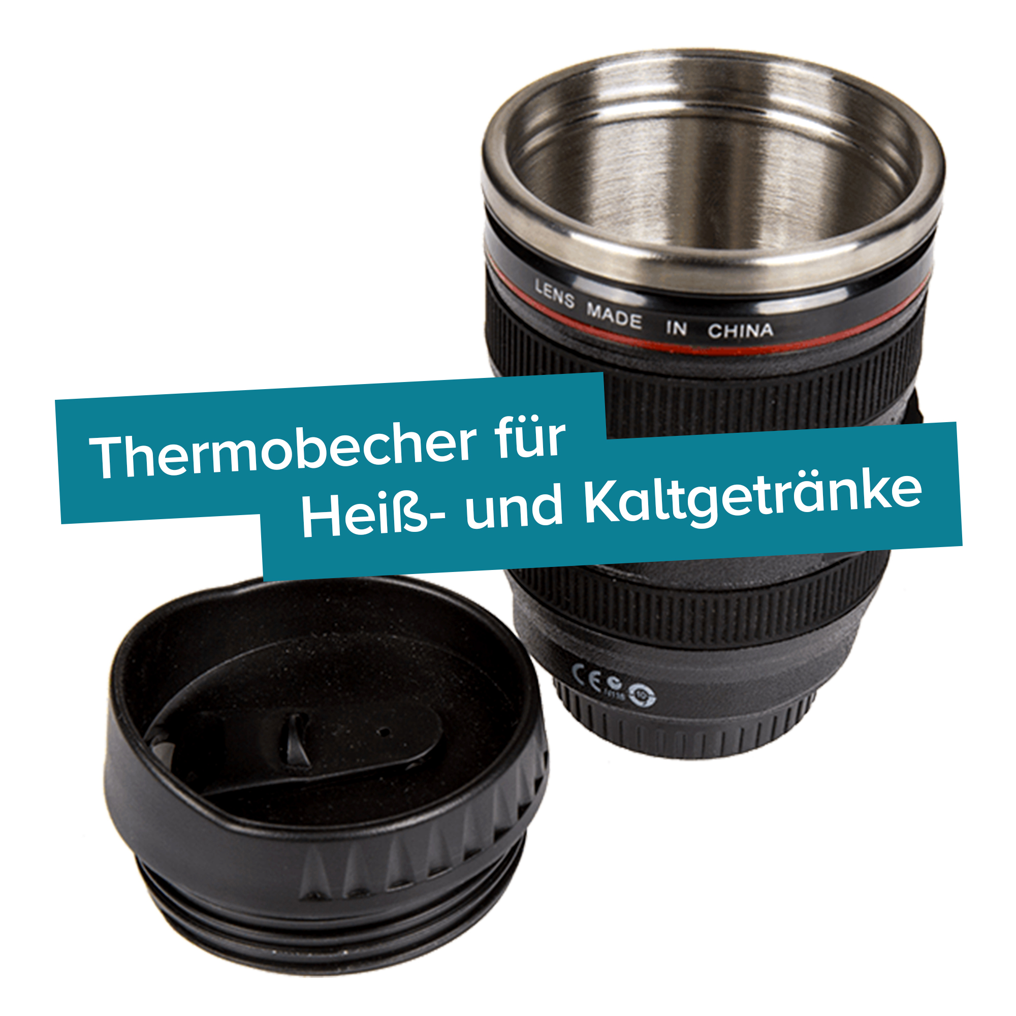 Thermobecher Kamera Objektiv