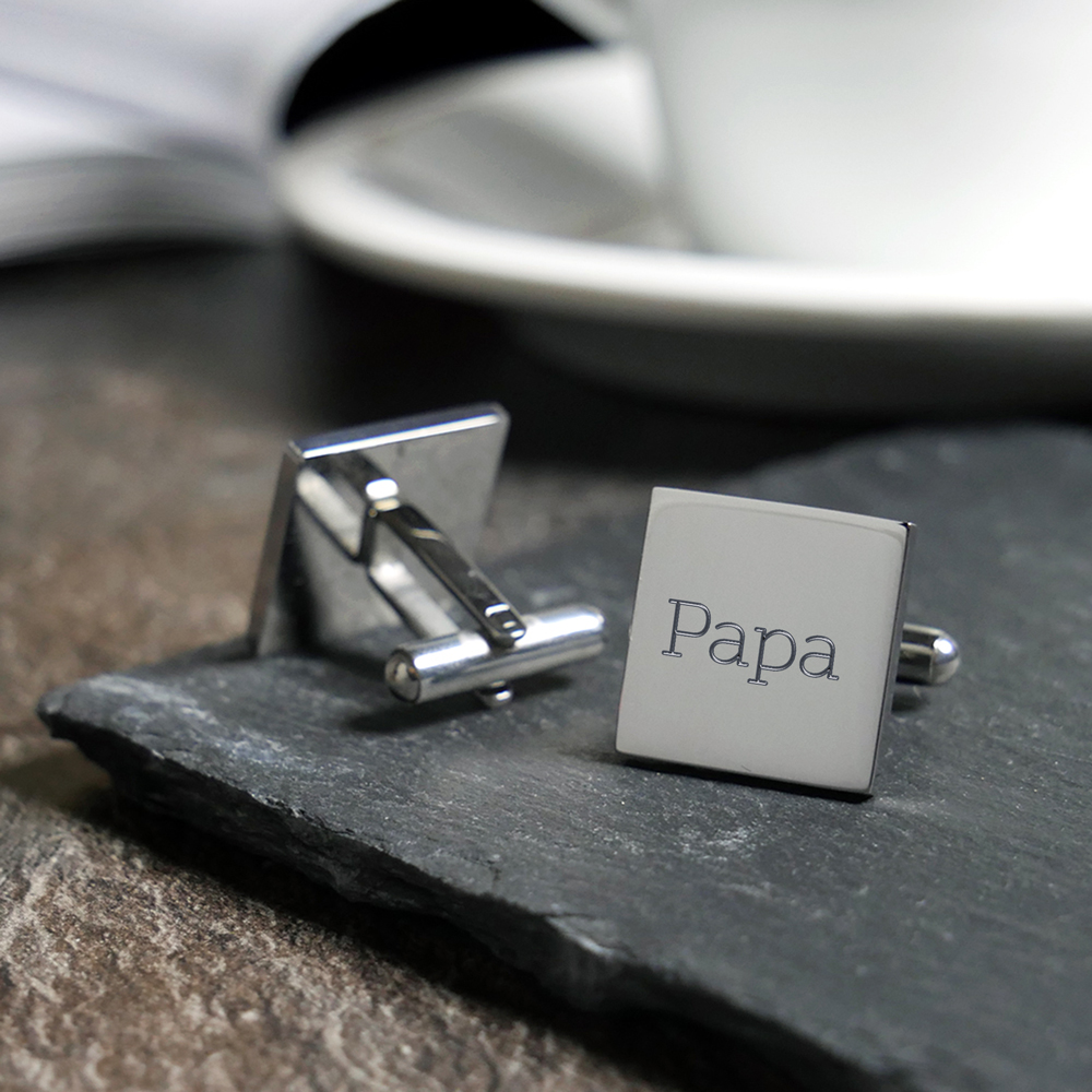 Manschettenknöpfe mit Gravur - Bester Papa, Manschettenknöpfe gravur, manschettenknöpfe,, manschettenknöpfe silber