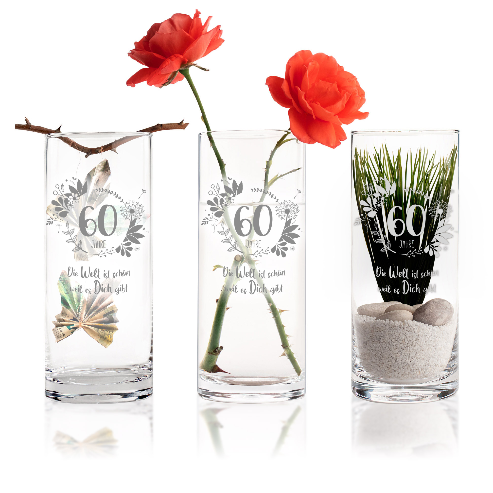 Vase - Rund - Geburtstag - Standard