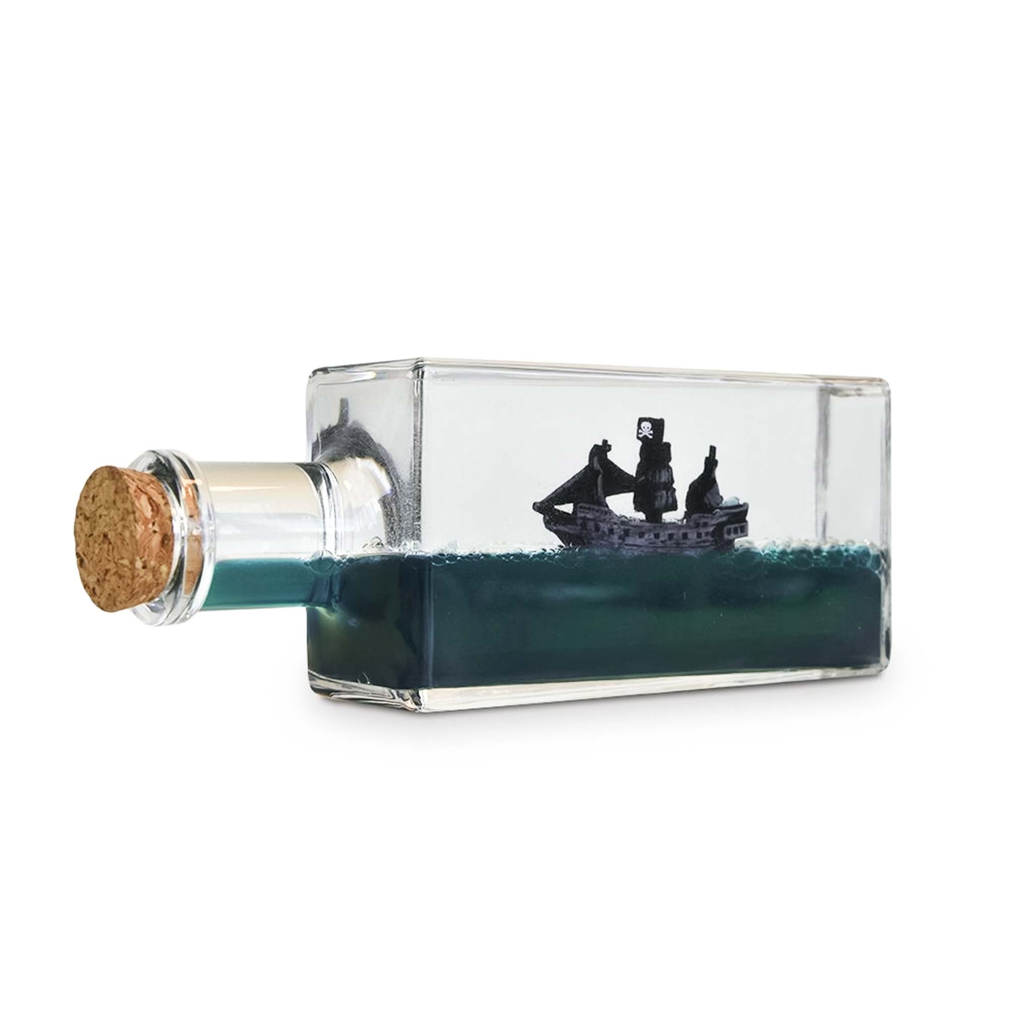 Unsinkbares Piraten Schiff in der Flasche - Büro Gadget