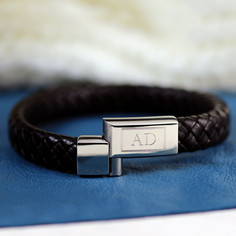 Lederarmband mit Gravur - Initialen - Personalisiert
