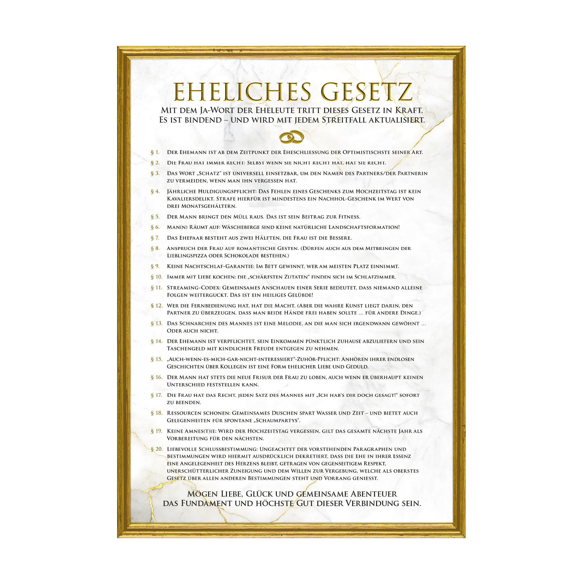 XXL Poster Ehegesetz - Antikes Design