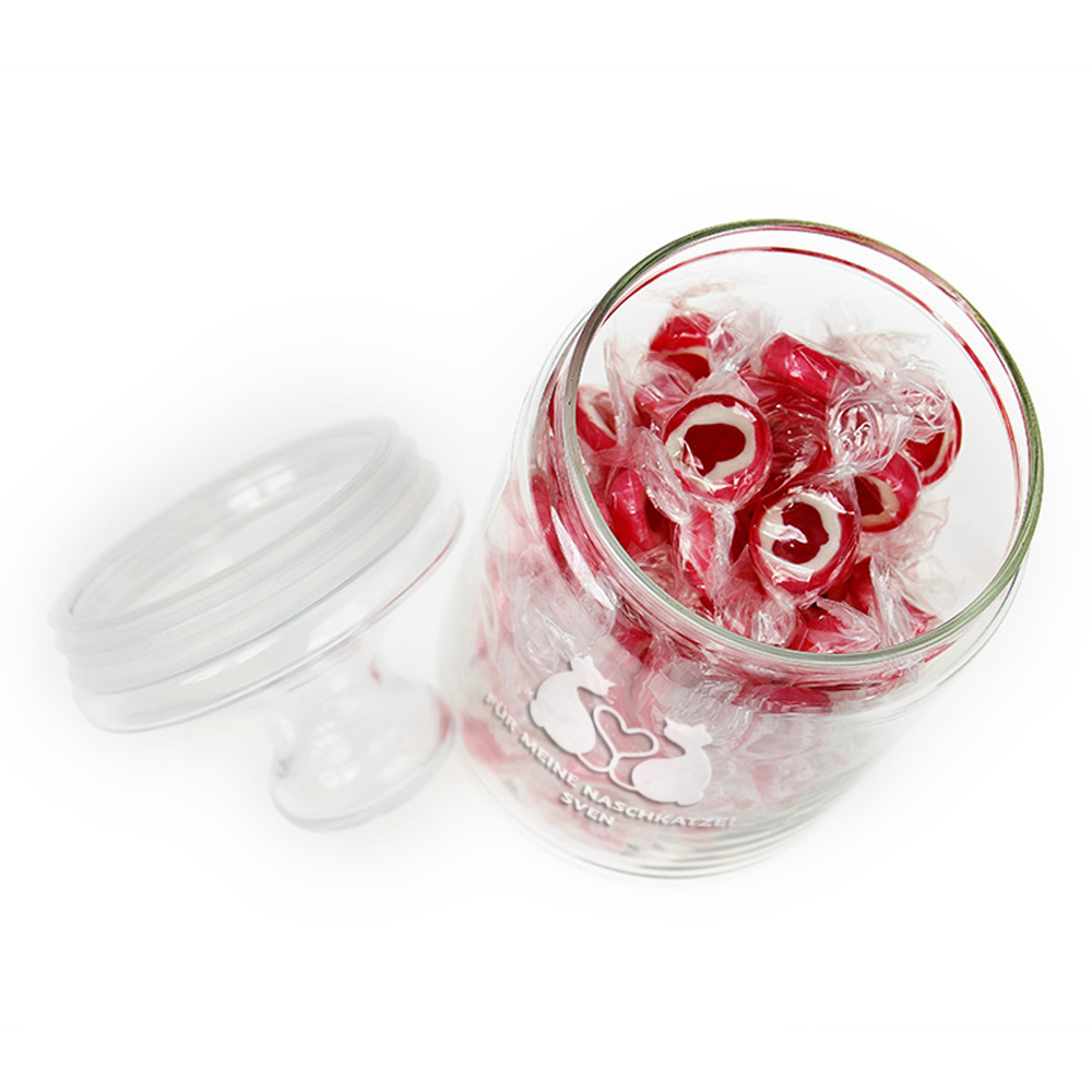 Bonbonglas mit Gravur - Naschkatze - personalisiert