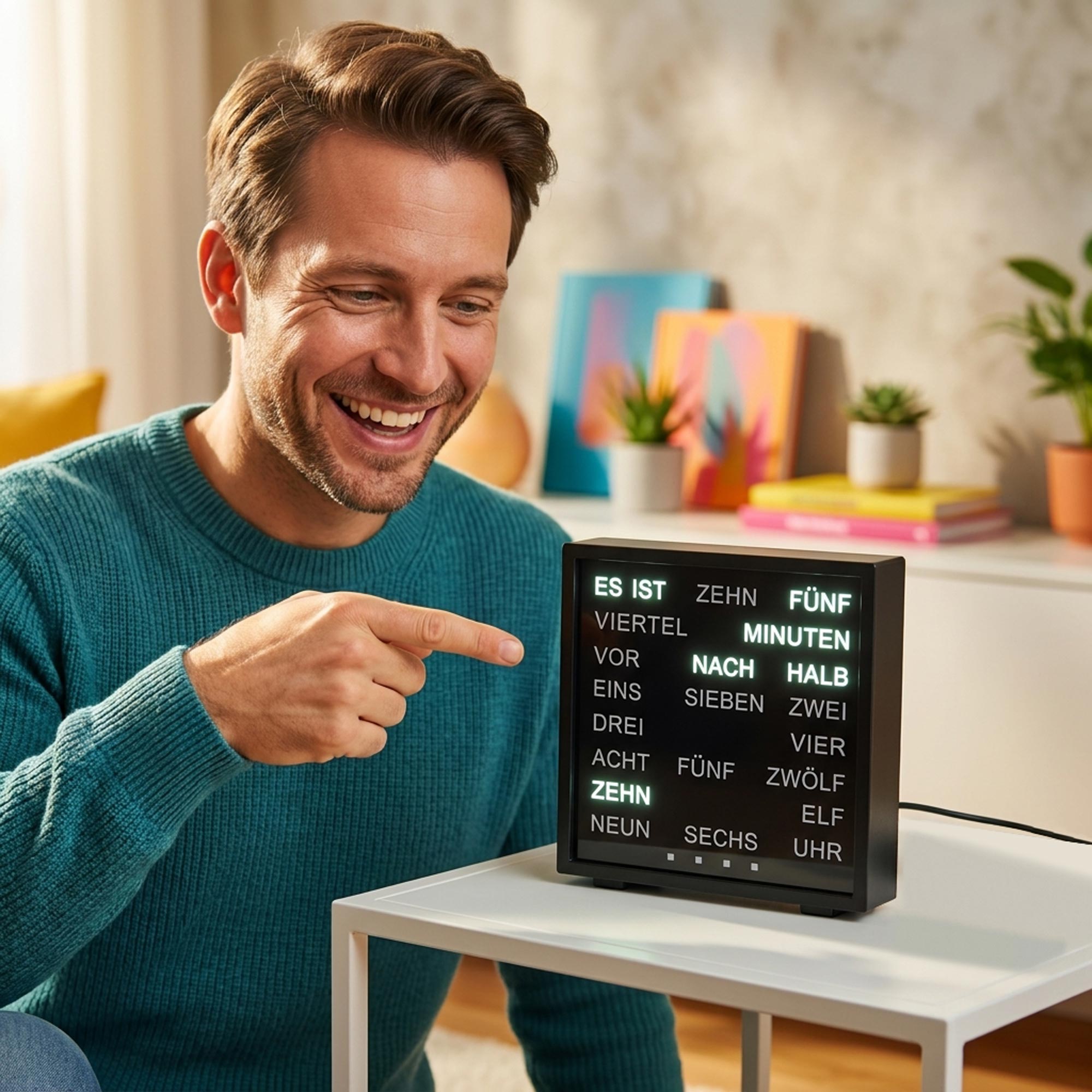 LED Uhr mit Wortanzeige