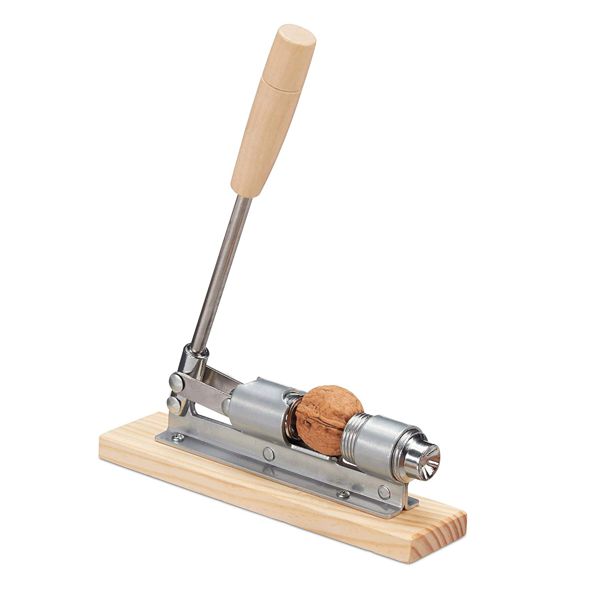 Hebel Nussknacker aus verchromtem Stahl, Design Nussknacker, Nussknacker design, Wohnaccessoires & Dekoartikel, Nüsse knacken