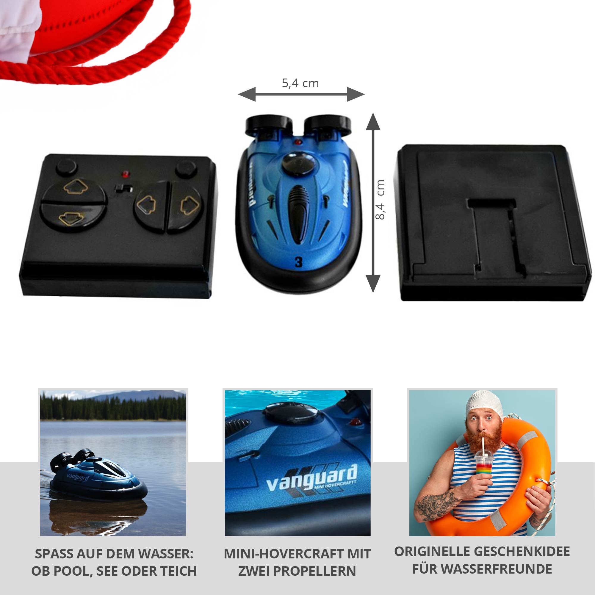 Ferngesteuertes Luftkissenboot - rasantes Mini Hovercraft