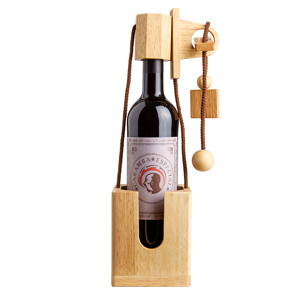 Edelholz Flaschenpuzzle - helles Holz