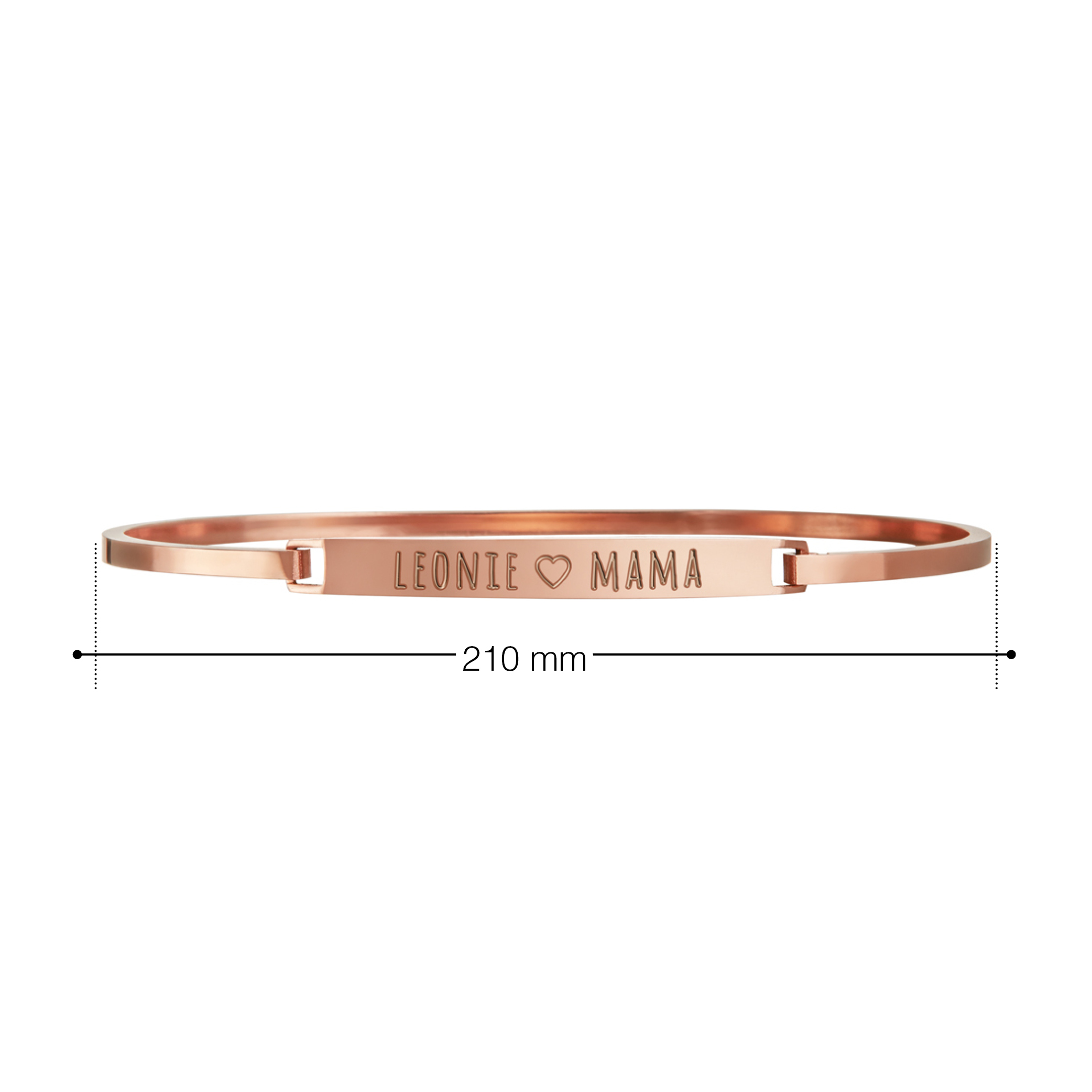 Armreif mit Gravur für Mama - Roségold - Personalisiert, Gravur für Mama, armband mit gravur, Muttertagsgeschenke, armbänder damen