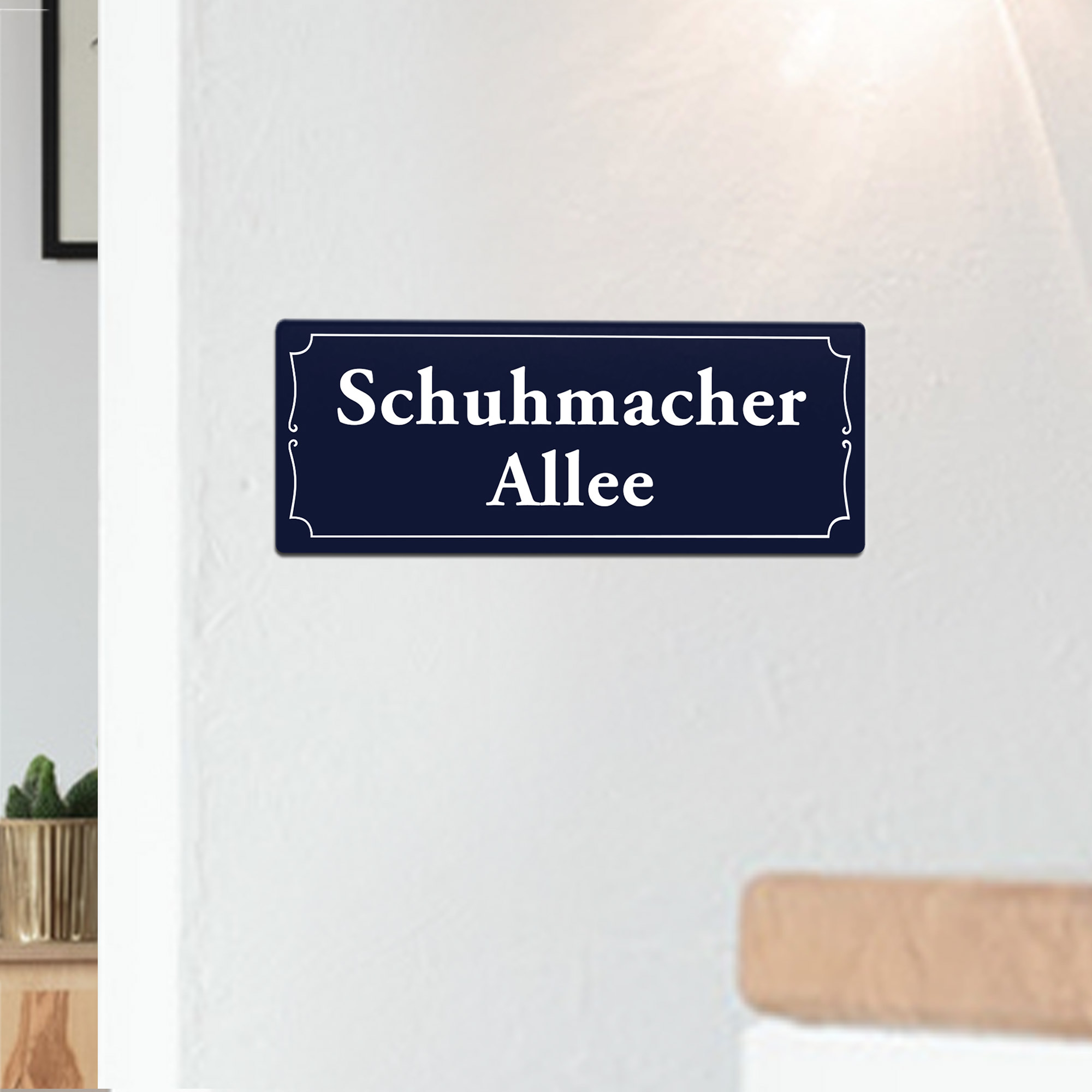 Türschild als Straßenschild mit personalisiertem Namen 2