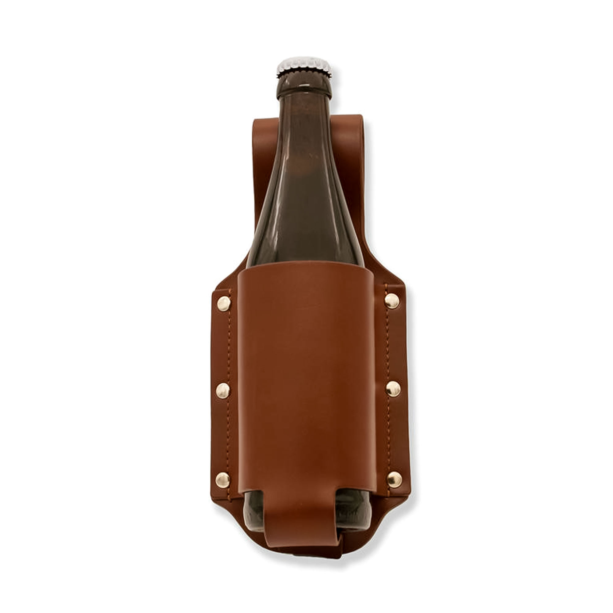 Kultiger Bierholster aus echtem Leder