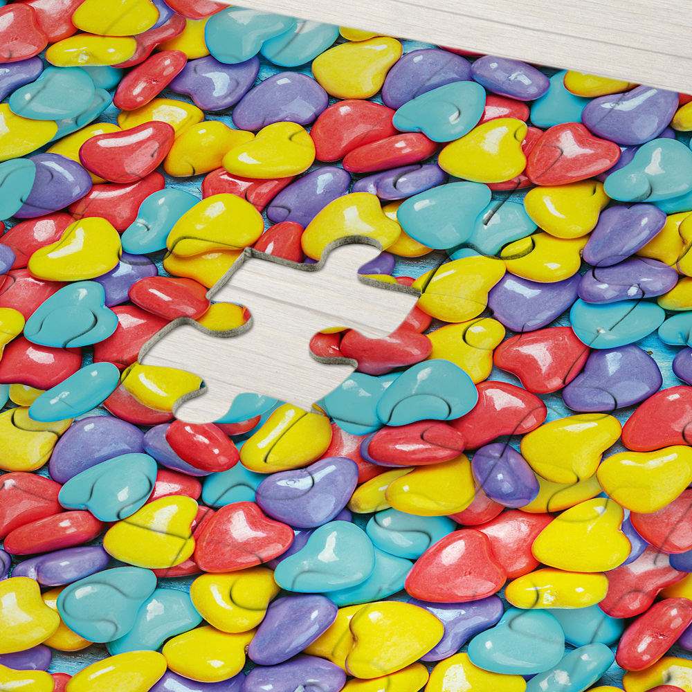 Unlösbares Puzzle - Bonbons und Süßigkeiten