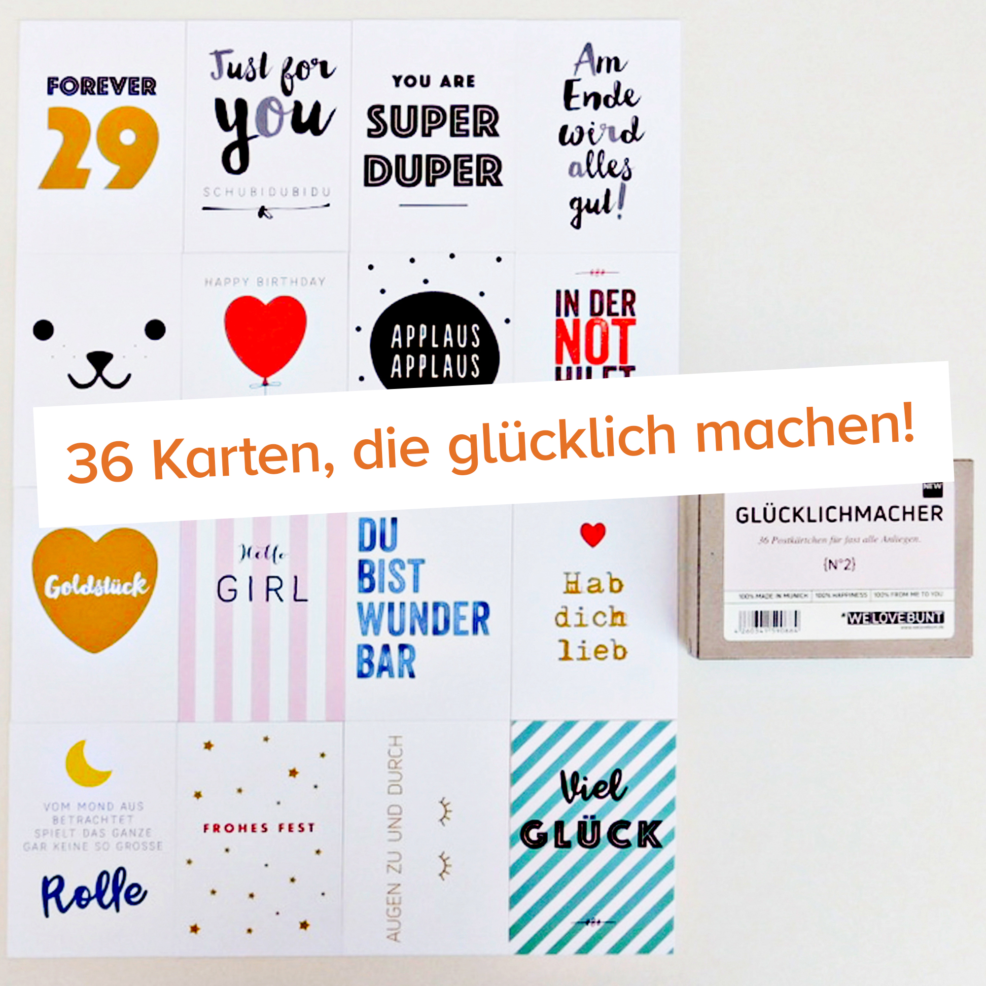 Glücklichmacher Box - 36 Karten
