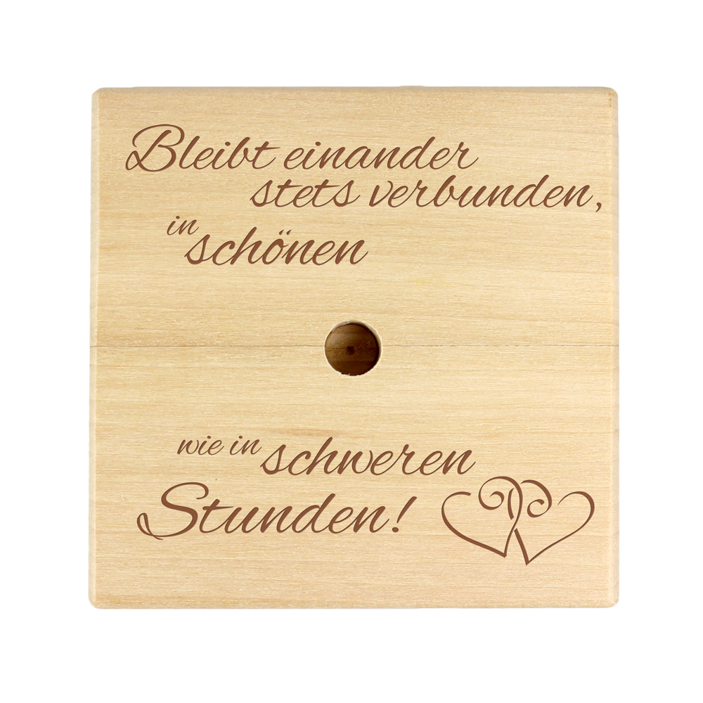 Geldwäschespinne mit Gravur - Hochzeit - Spruch