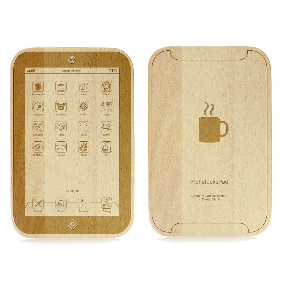 Frühstücksbrett im Tablet-Design - Frühstücks-Pad