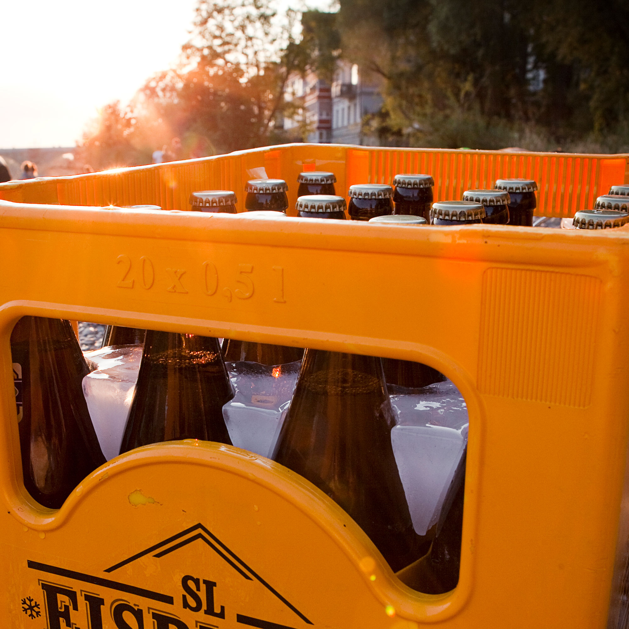 Bierkastenkühler Eisblock - 0,5 l Flaschen