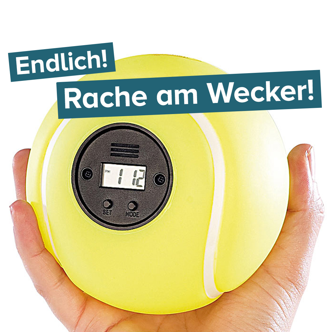 Wecker zum Werfen - Tennisball