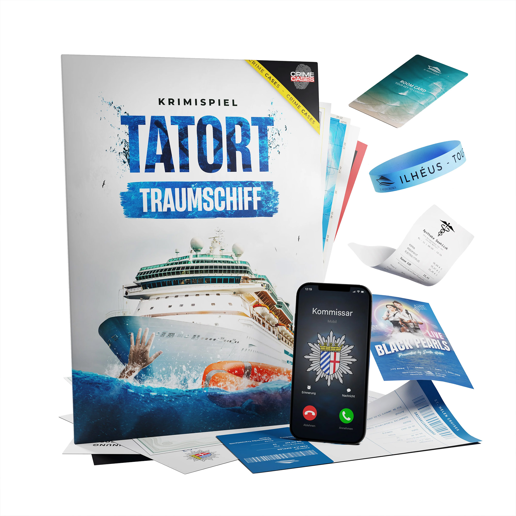 Spannendes Krimi Detektivspiel - Tatort Traumschiff