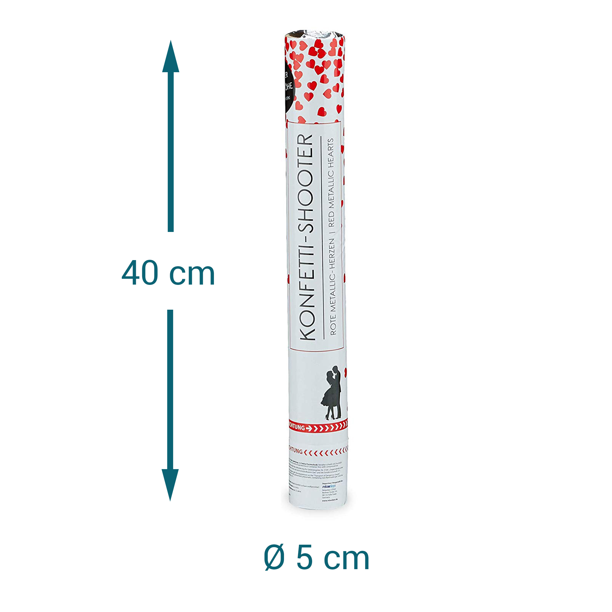 Konfetti Herzen - Party Popper 3er Set