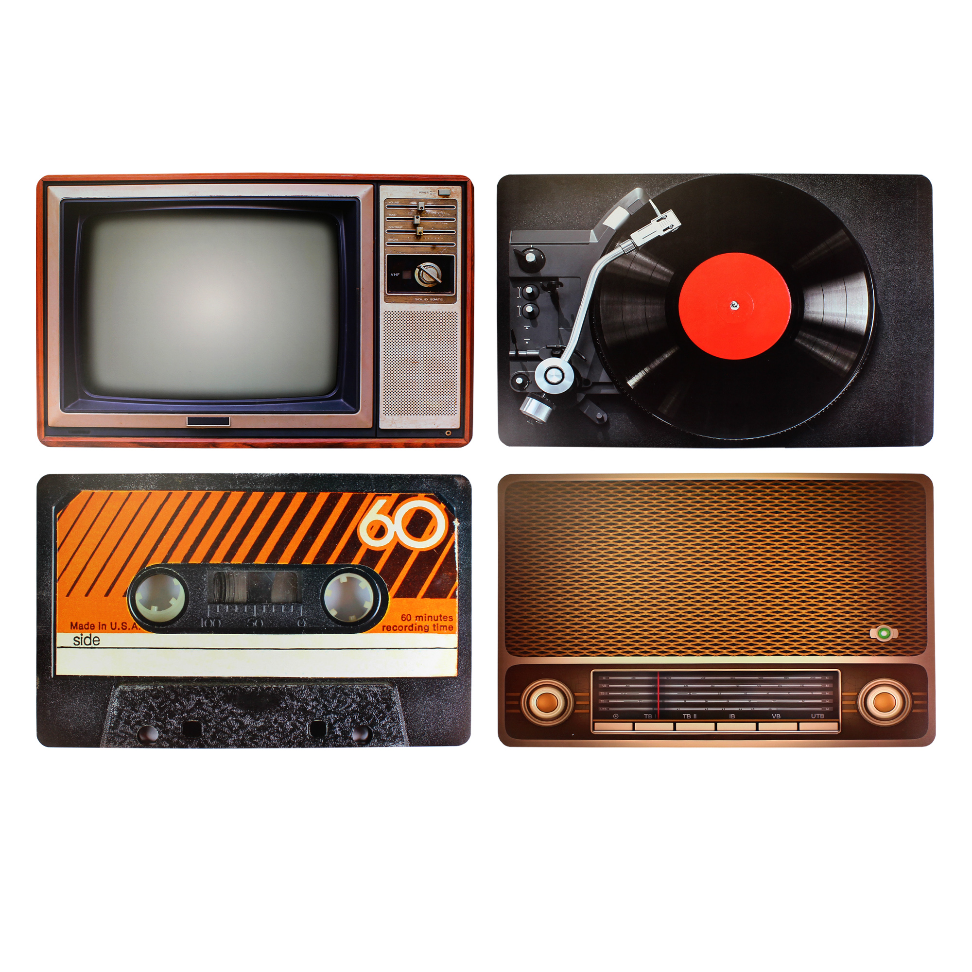 Retro Platzset - Vintage Tischset 4-teilig
