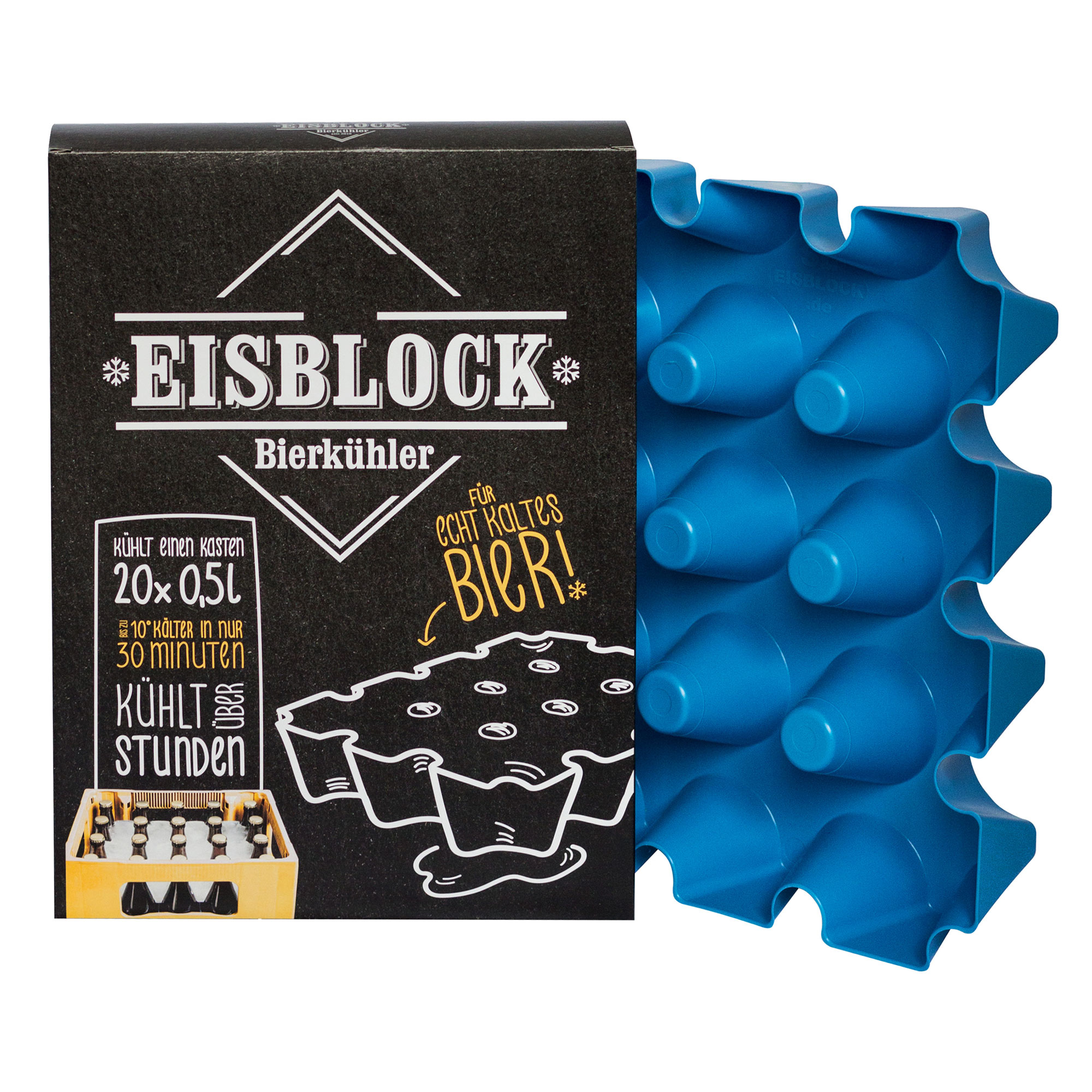 Bierkastenkühler Eisblock - 0,5 l Flaschen