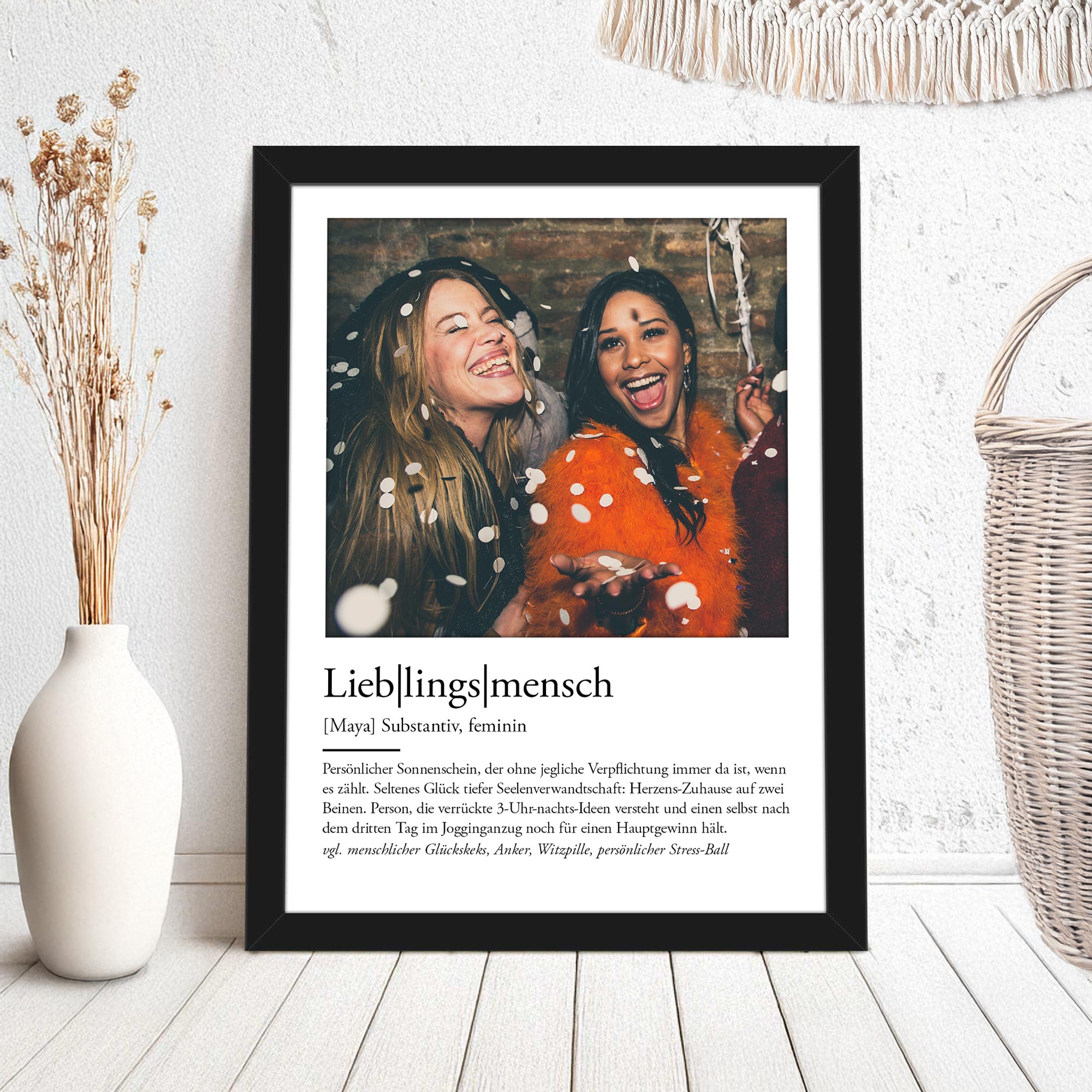 Definition Lieblingsmensch - personalisiertes Bild mit Foto
