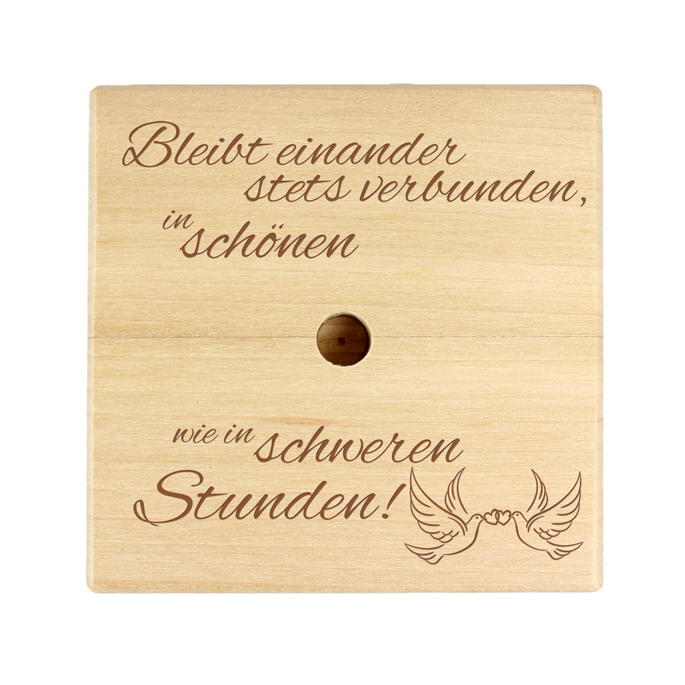 Geldwäschespinne mit Gravur - Hochzeit - Spruch