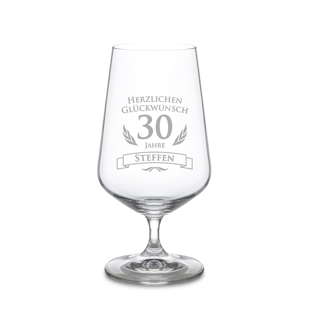 Bierglas zum Geburtstag - Personalisiert mit Namen