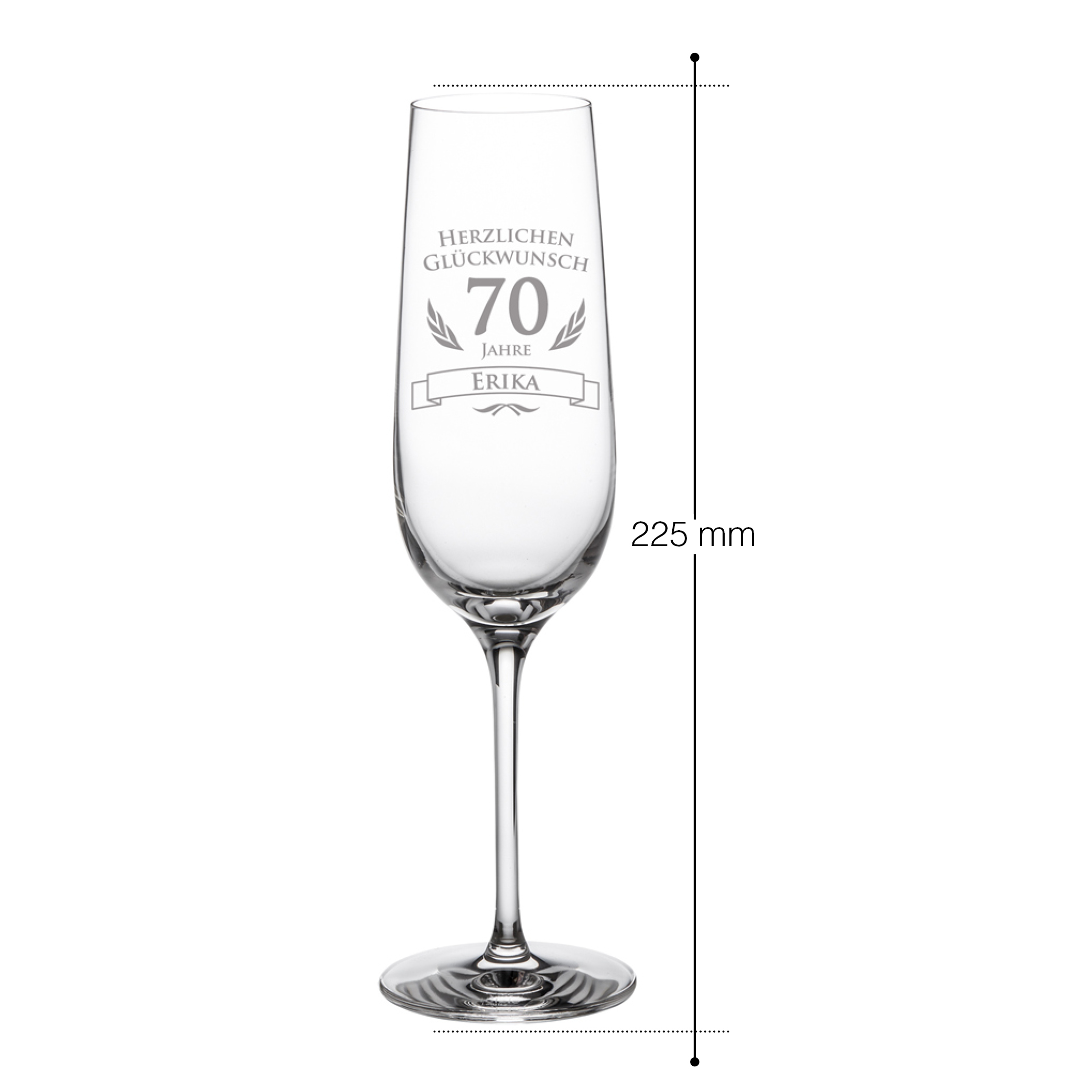 Sektglas mit Gravur zum Geburtstag