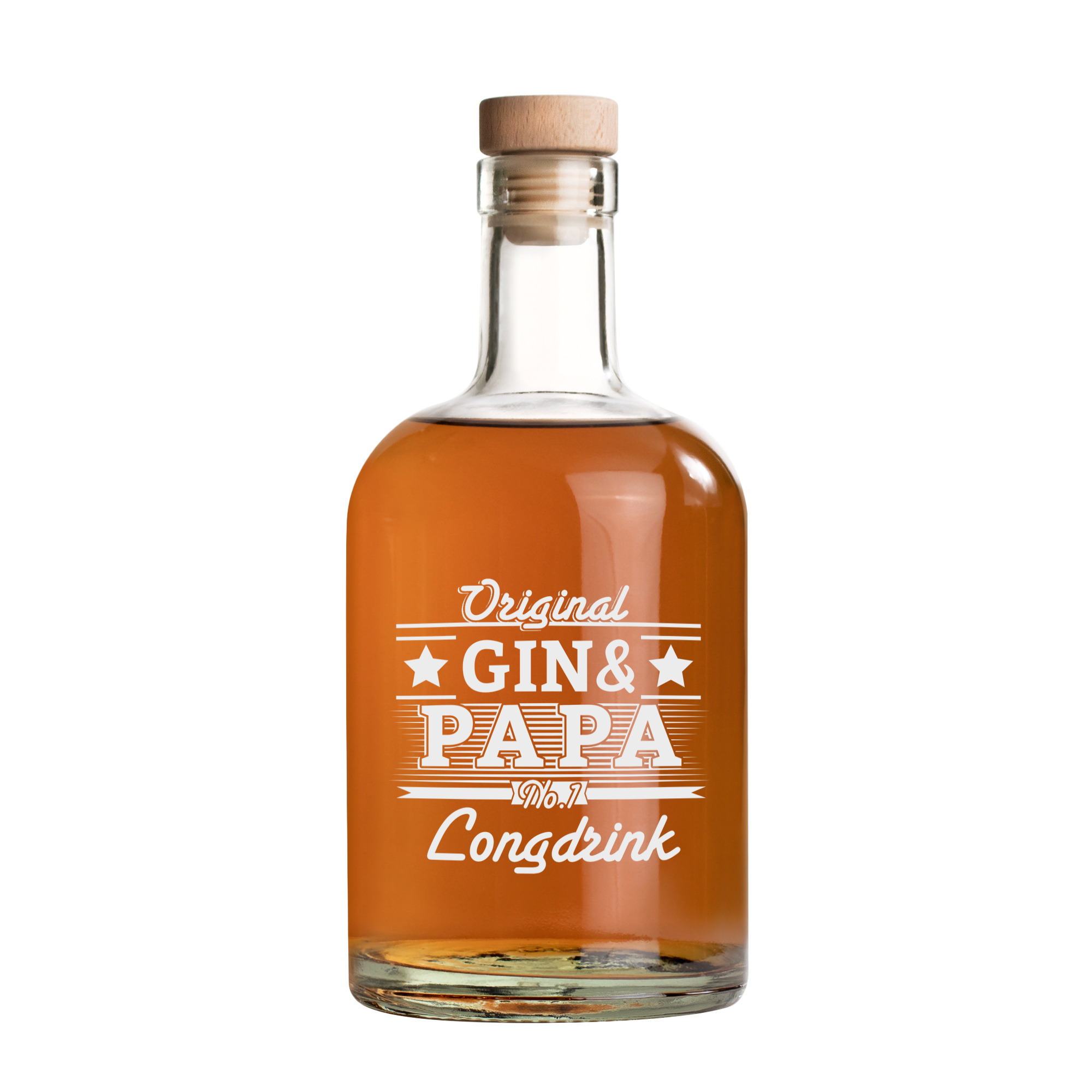 Gin Glaskaraffe für Väter - Gin & Papa 1