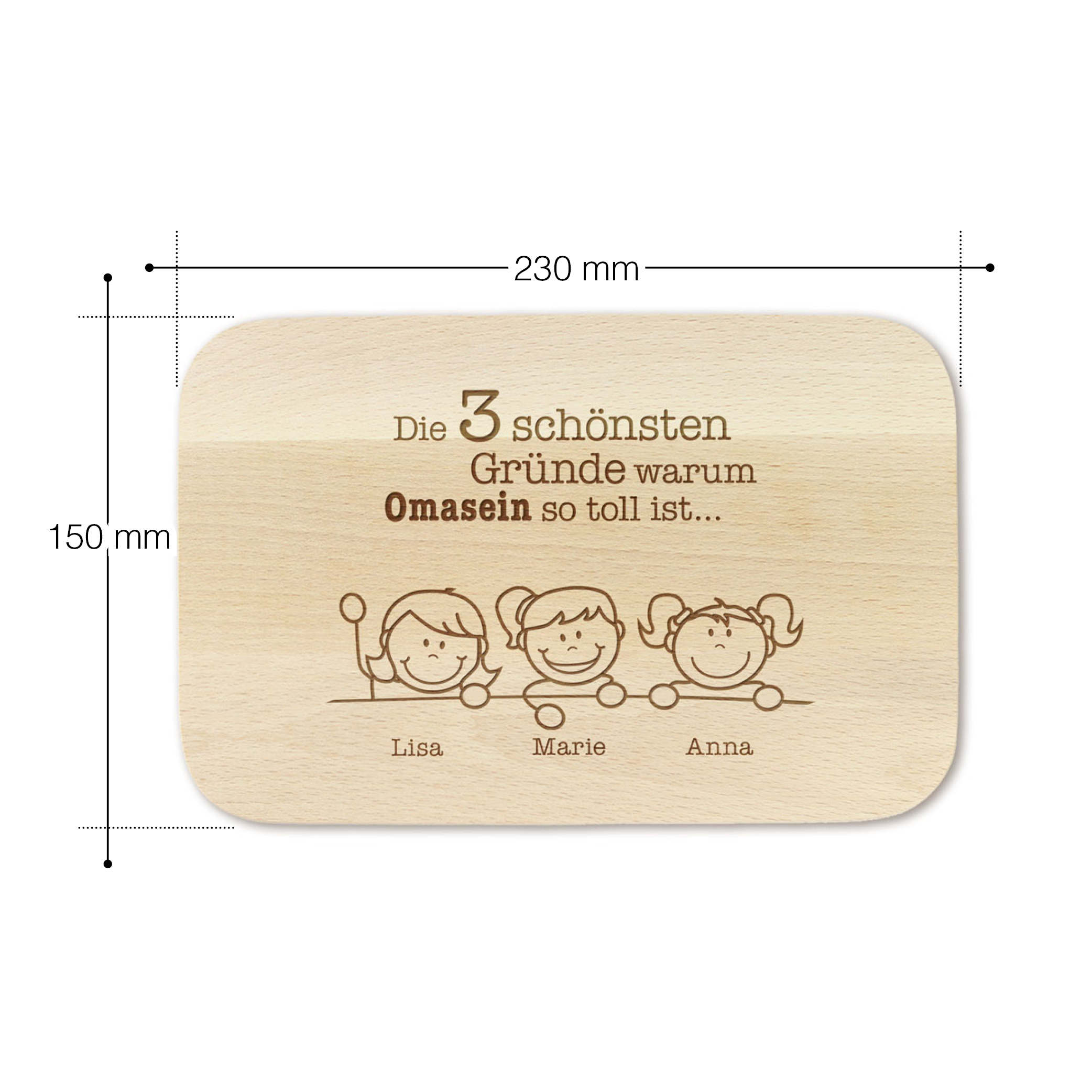 Frühstücksbrett - Gute Gründe - Omasein - Personalisiert