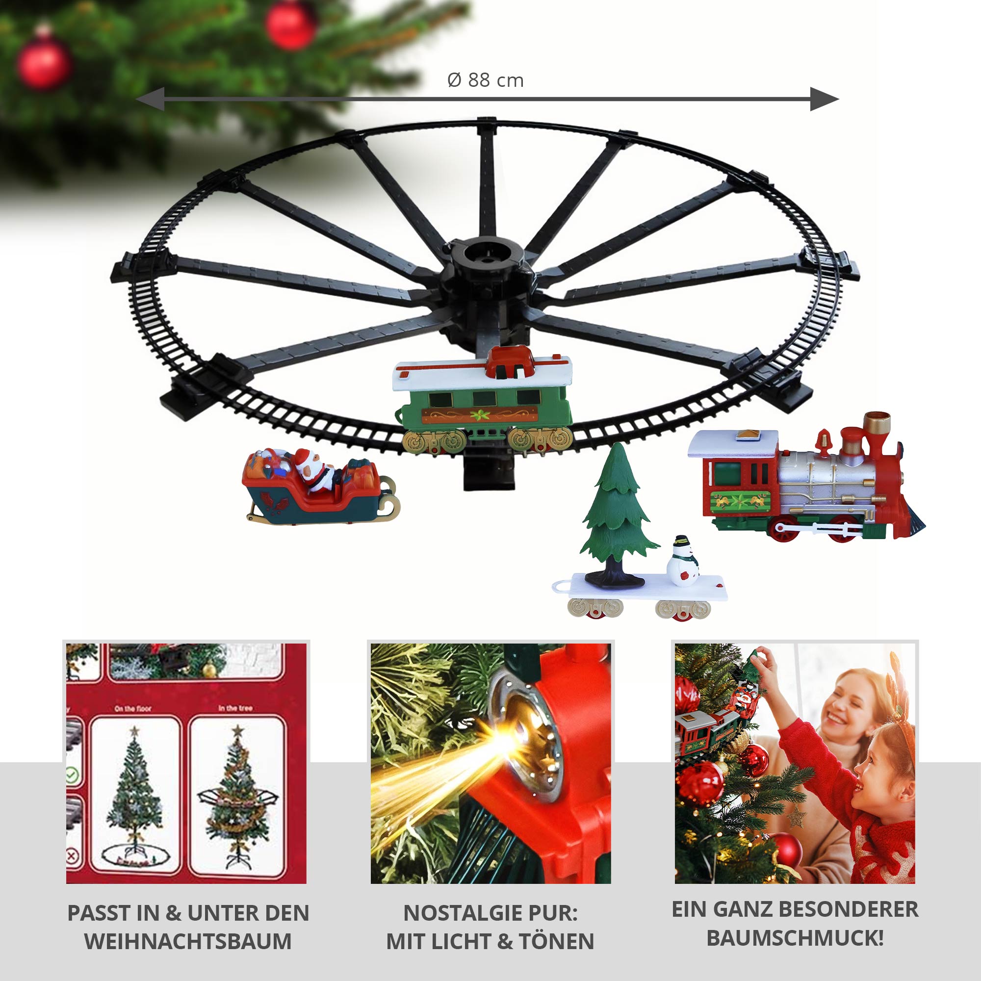 Weihnachtszug für den Tannenbaum - 31-teiliges  Set