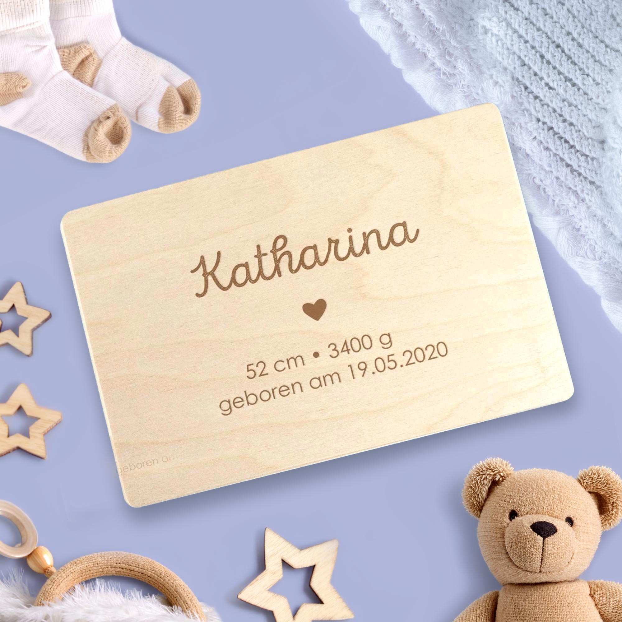 Erinnerungsbox zur Geburt - Personalisierte Memory Box