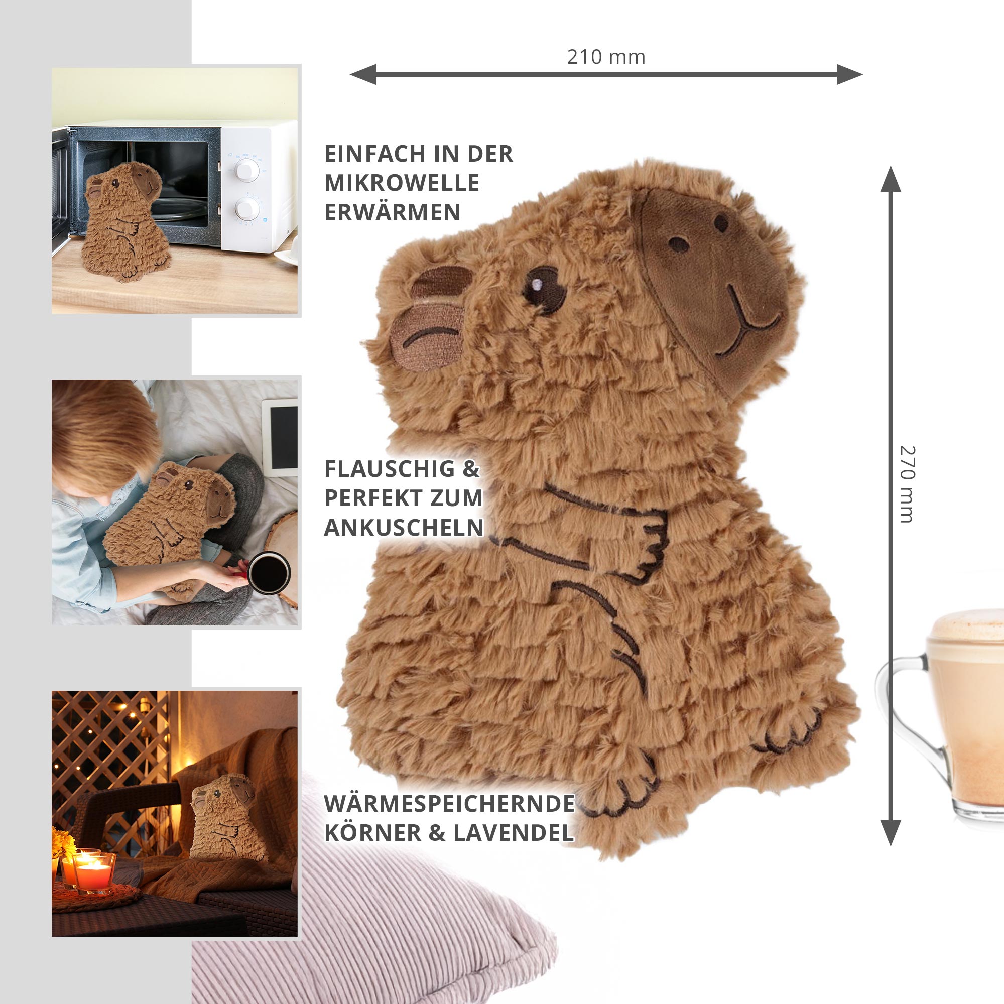 Wärmekissen - Capybara Stofftier