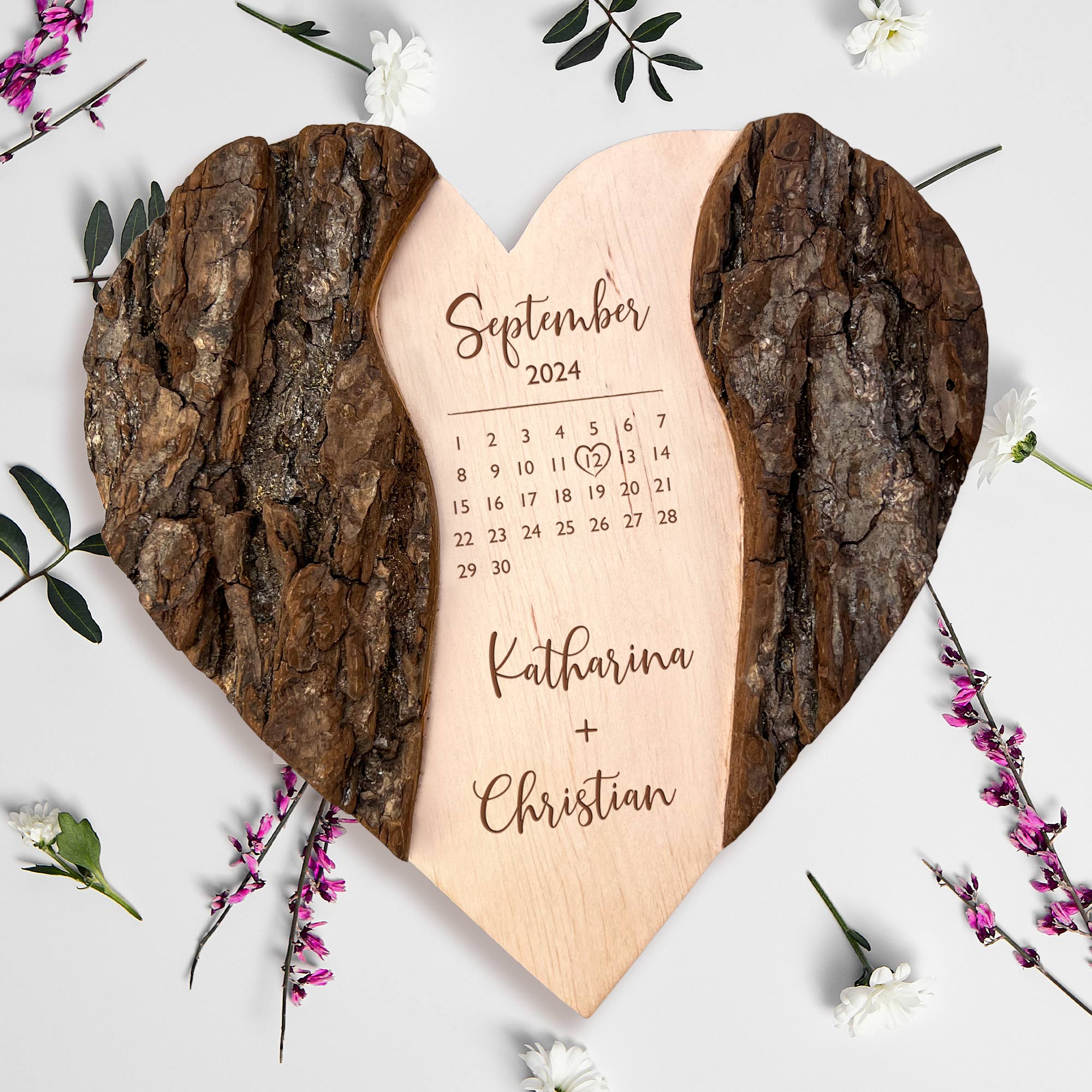 Herz mit Rinde - Kalender - Personalisiert