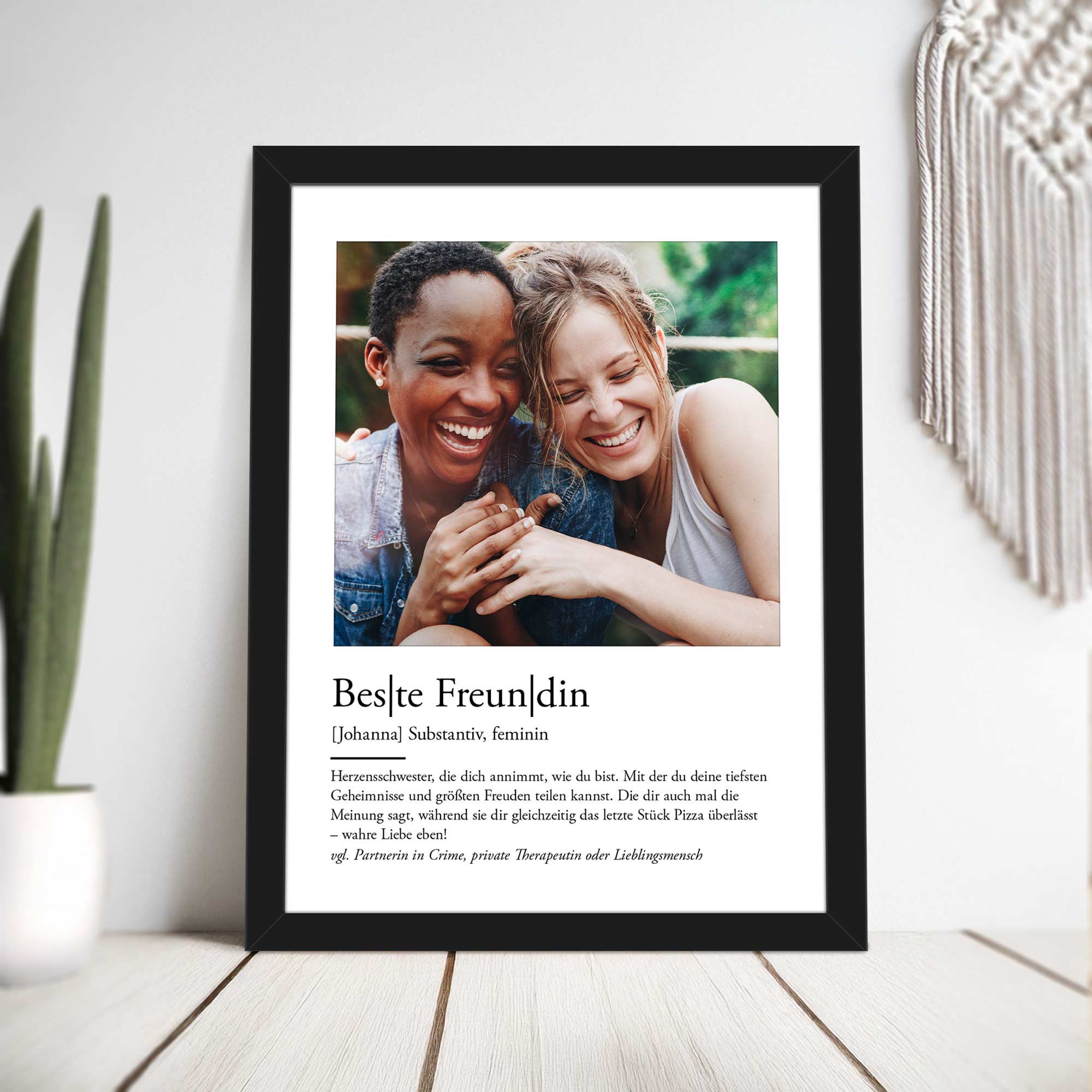 Definition Beste Freundin - personalisiertes Bild mit Foto