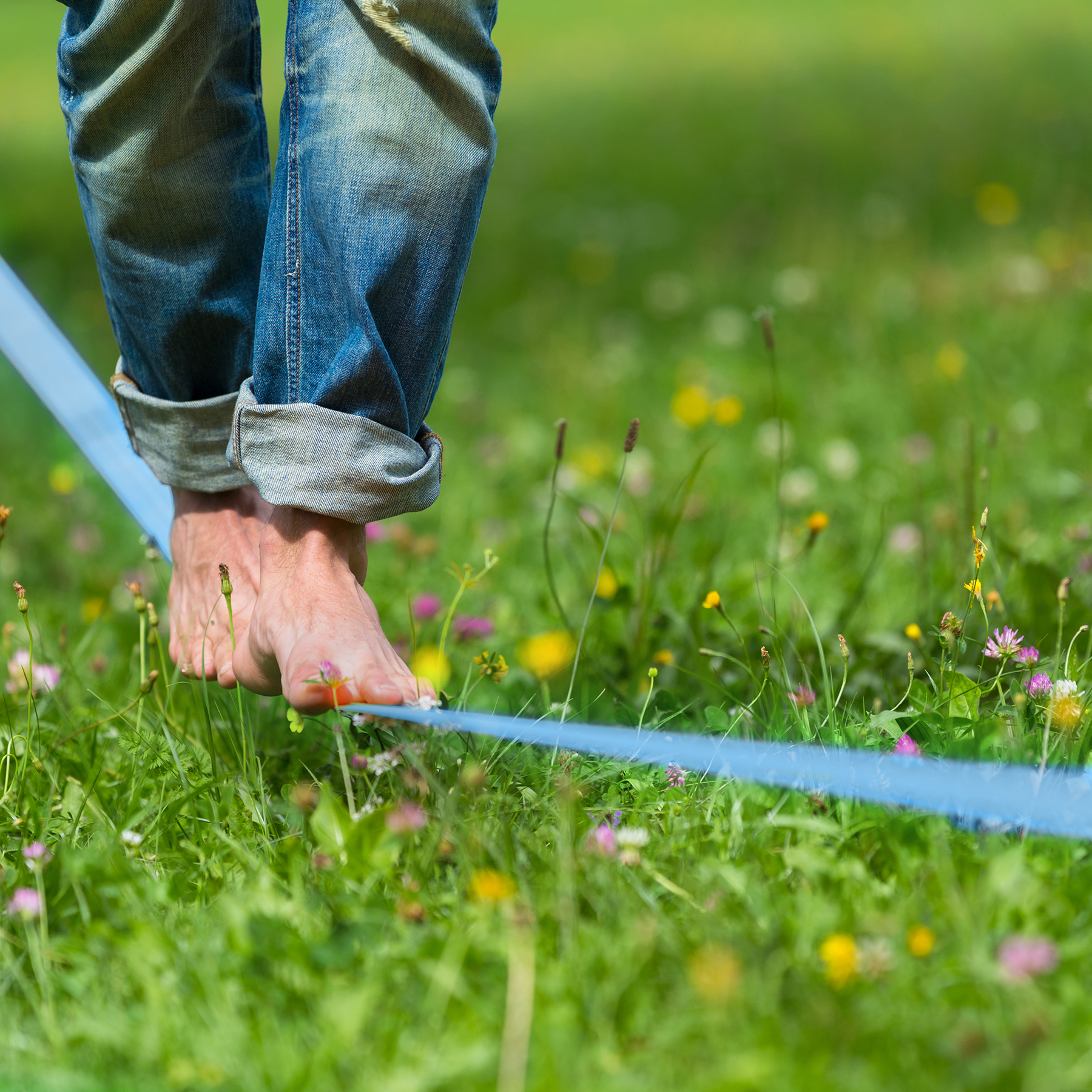 Slackline Outdoor Set mit Baumschutz und Befestigung, Slackline Gestell für Slackliner und Kinder, Set zum Balancierband befestigen