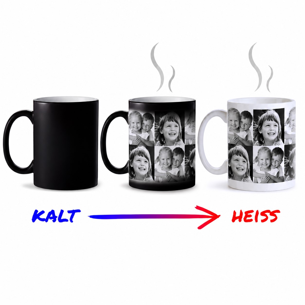 Fototasse Collage - personalisierte Zaubertasse