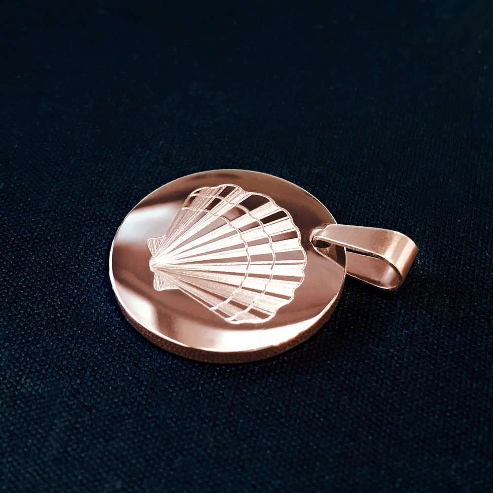 Kette mit Muschel-Anhänger - Farbe Roségold