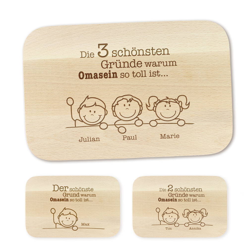 Frühstücksbrett - Gute Gründe - Omasein - Personalisiert