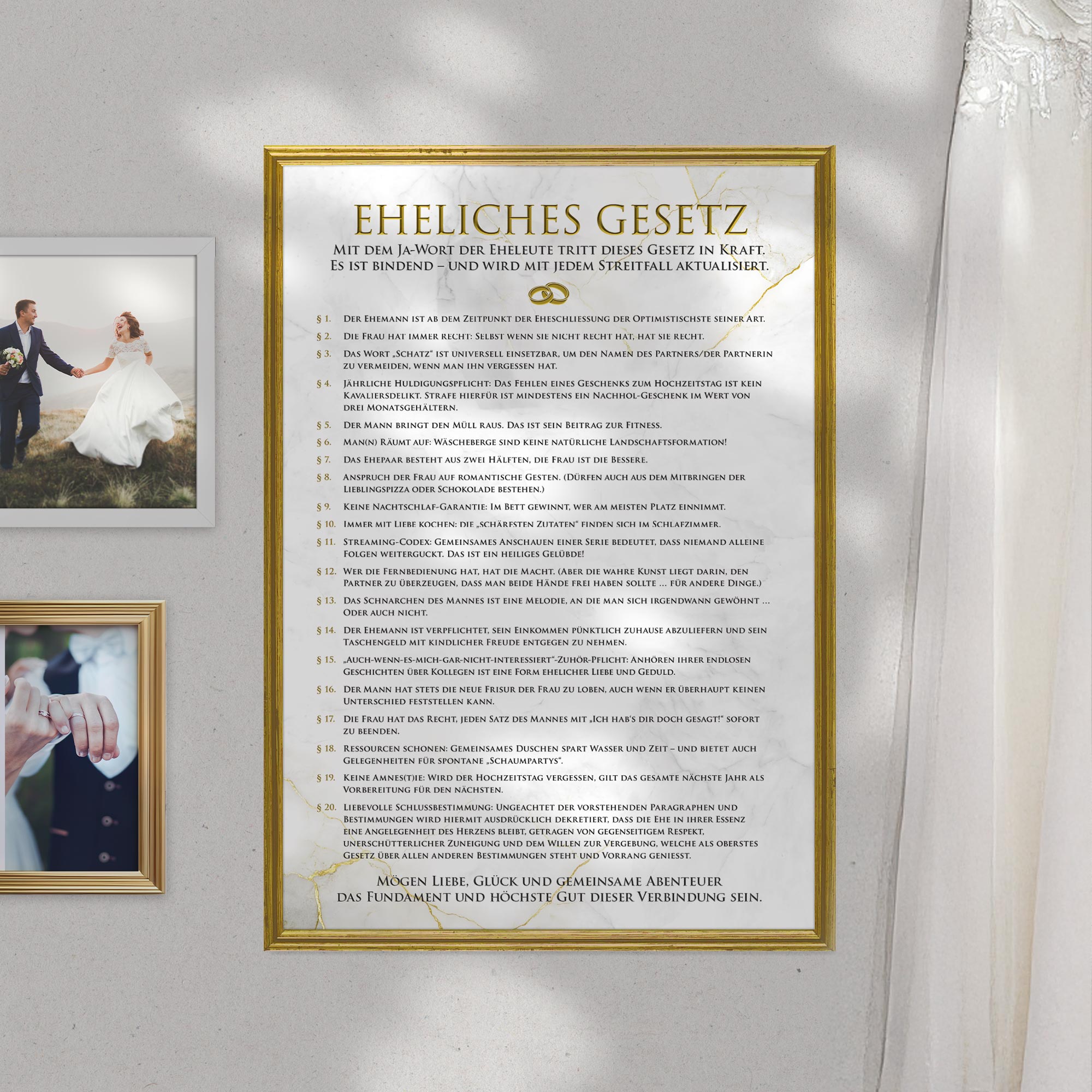 XXL Poster Ehegesetz - Antikes Design
