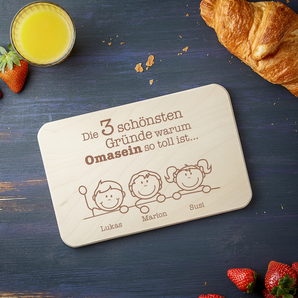 Frühstücksbrett - Gute Gründe - Omasein - Personalisiert
