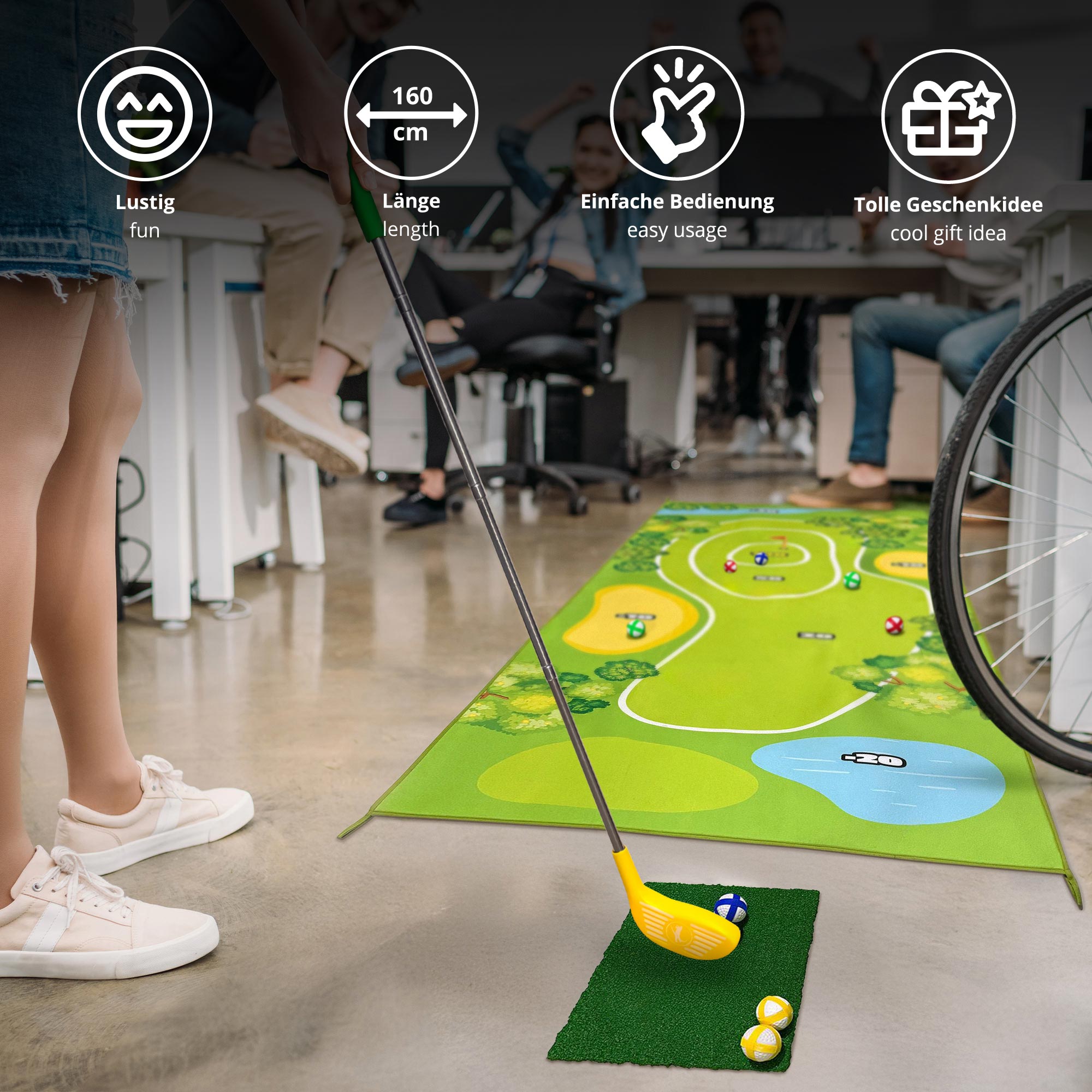Mini Golf Set mit Teppich