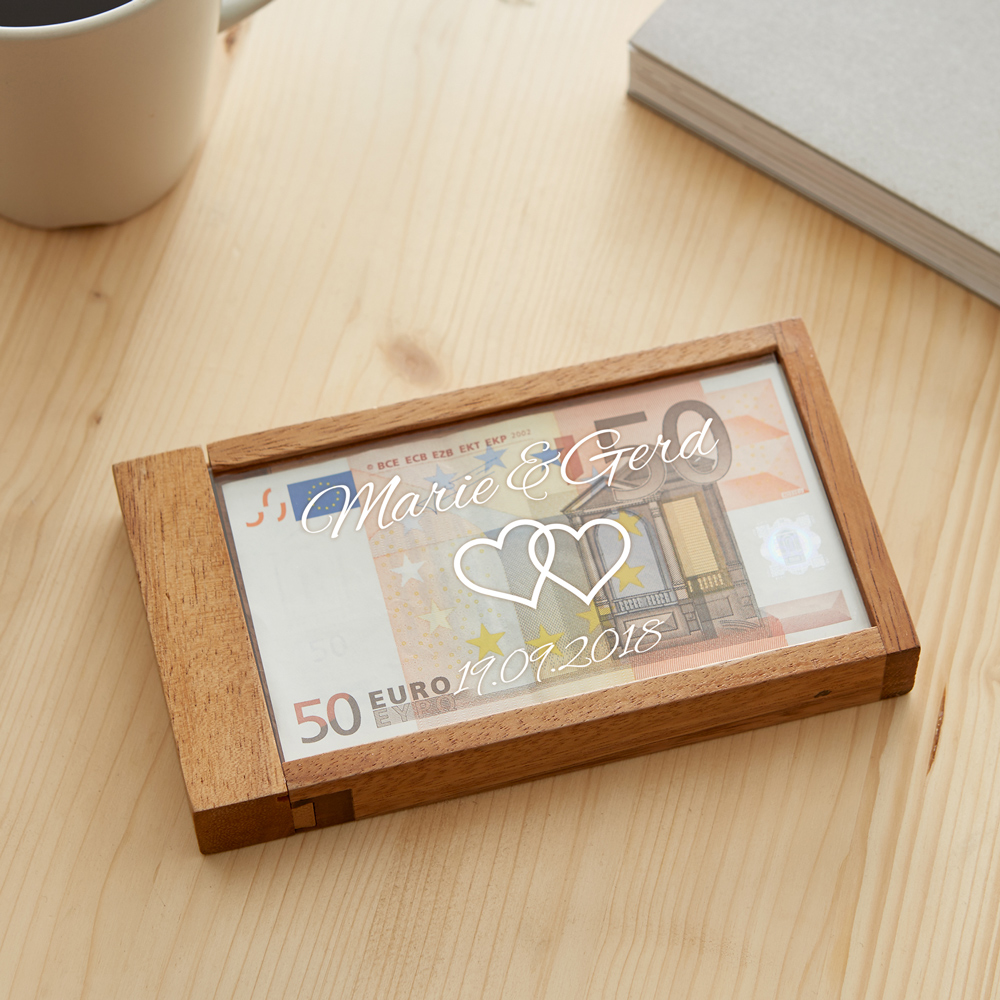 Magische Geldgeschenkbox zur Hochzeit - Personalisiert